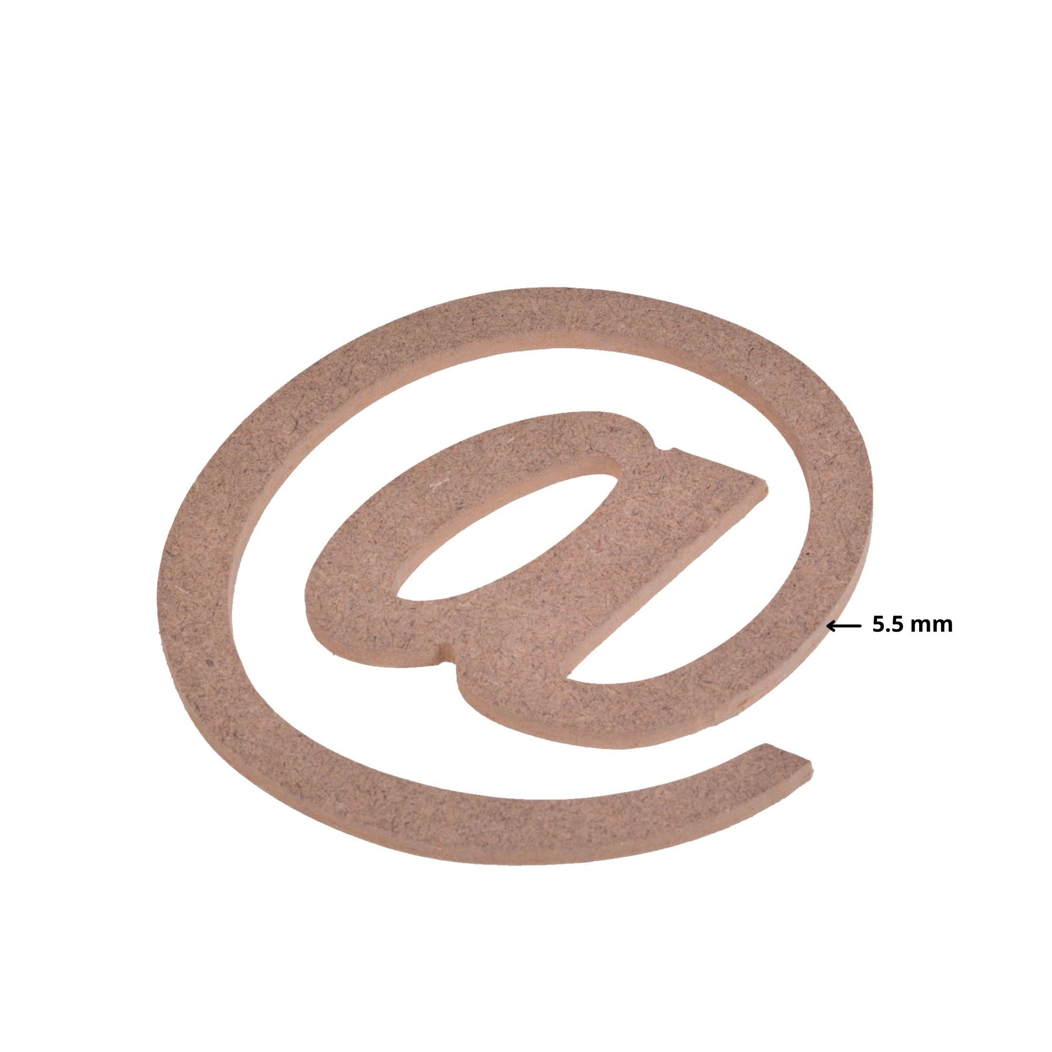 MDF Symbol @ 3.8 X 3.9Inch 5.5Mm Thick 1Pc Lb