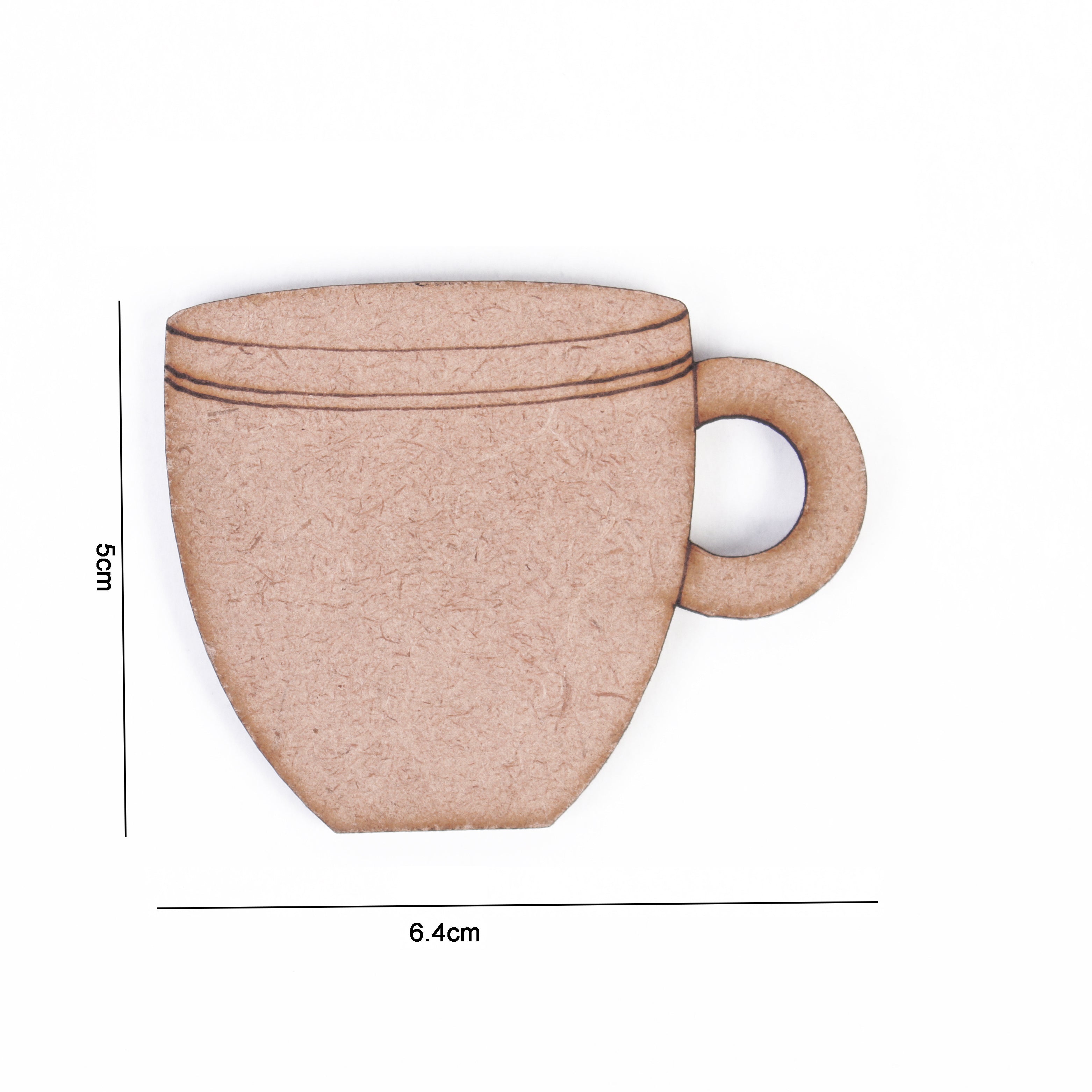 MDF Fridge Magnet Blank - Cup, 2.5in x 2in, Thickness 2mm