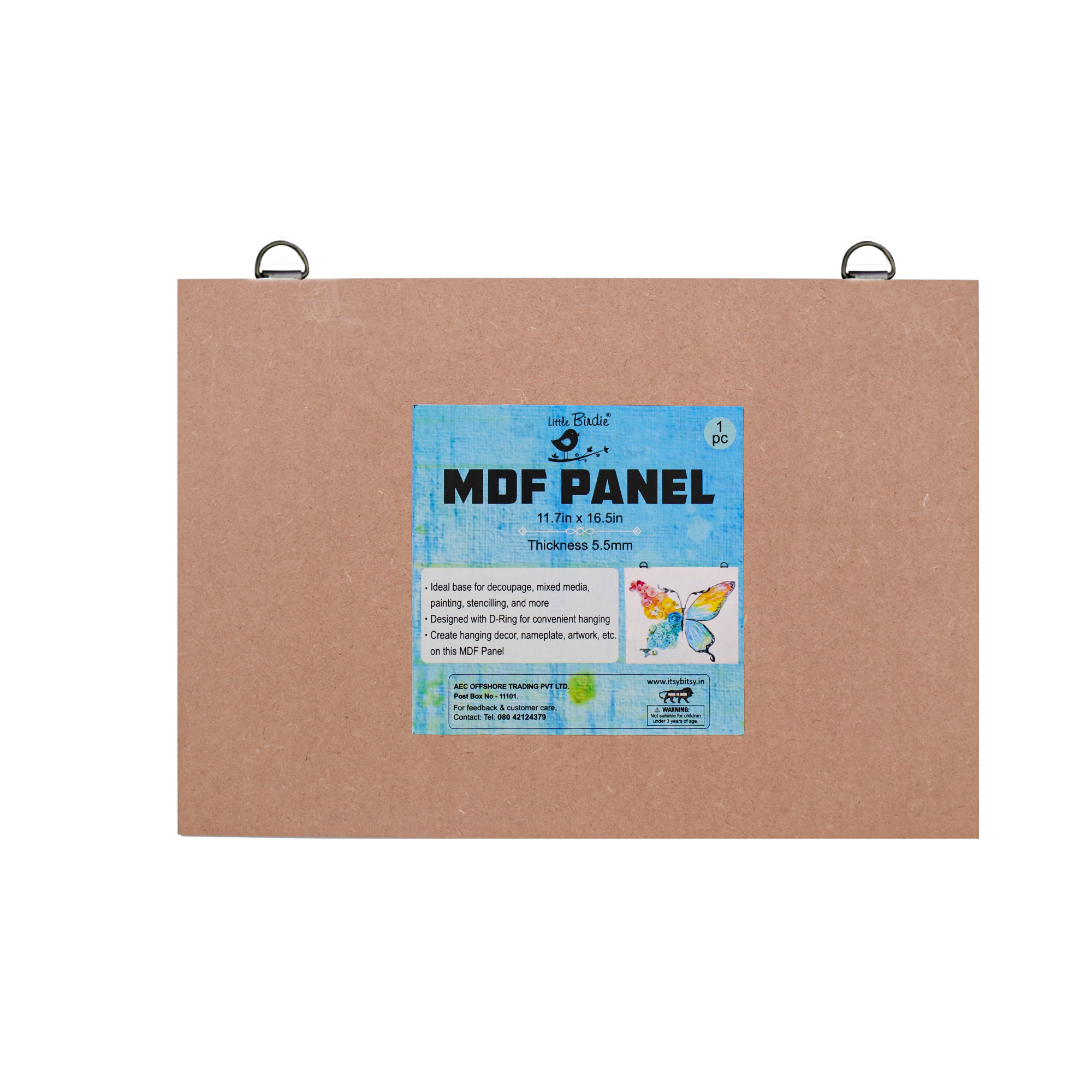 MDF Hanging Panel With D Ring A3 5.5Mm Thick 1Pc Sw Lb