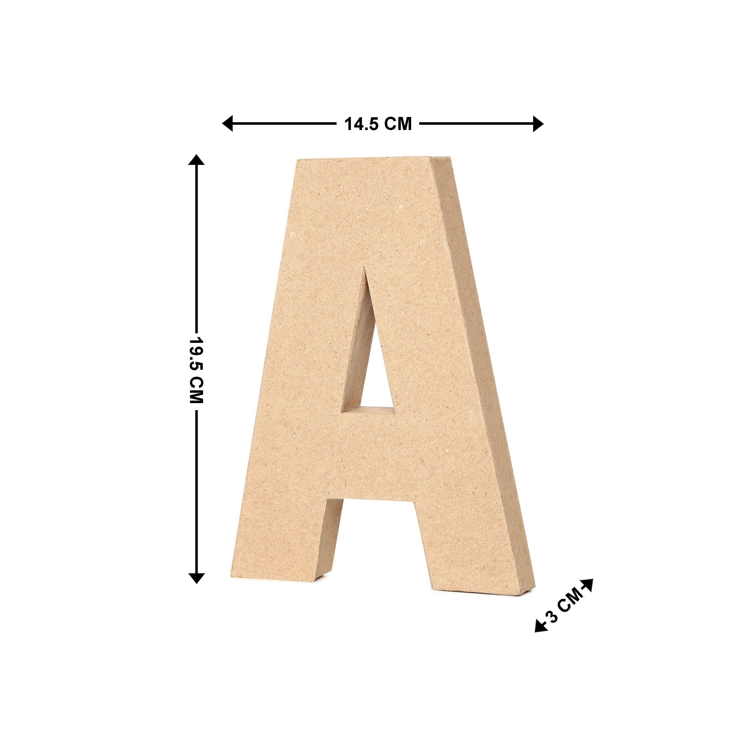 Paper Mache Alphabet A Approx 5.7 X 7.7 X 1.14Inch 1Pc Lb