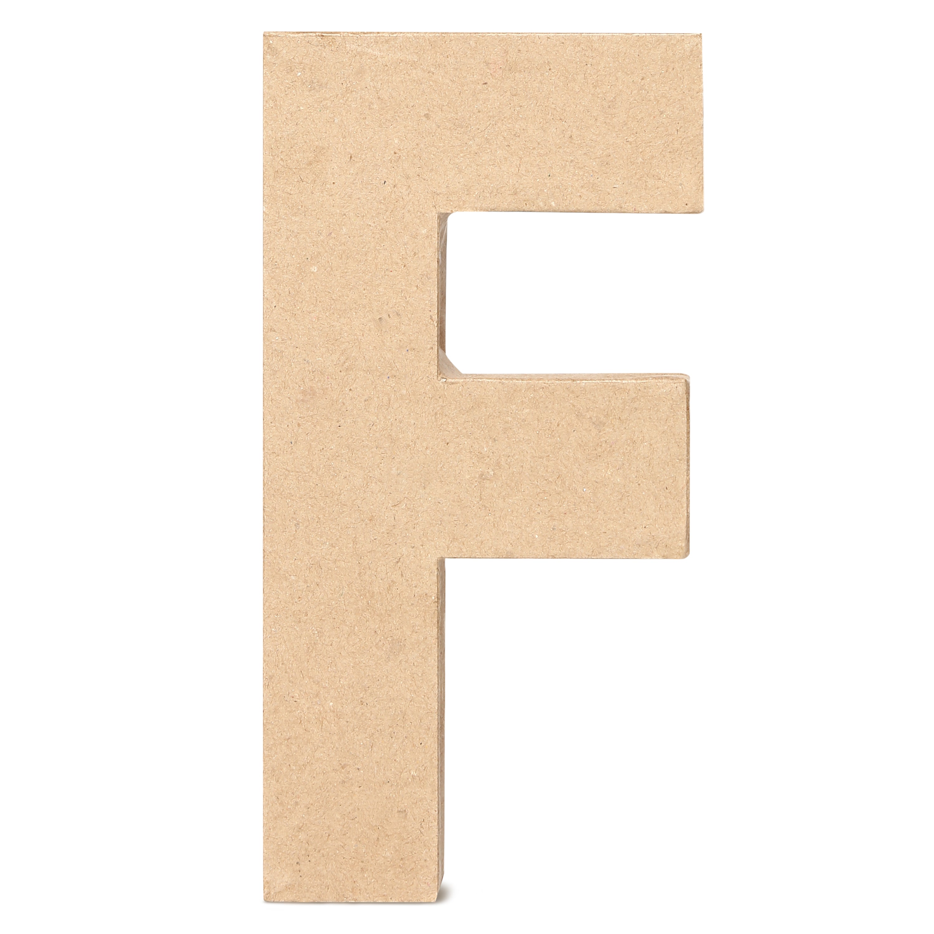 Paper Mache Alphabet F Approx 3.9 X 7.7 X 1.14Inch 1Pc Lb