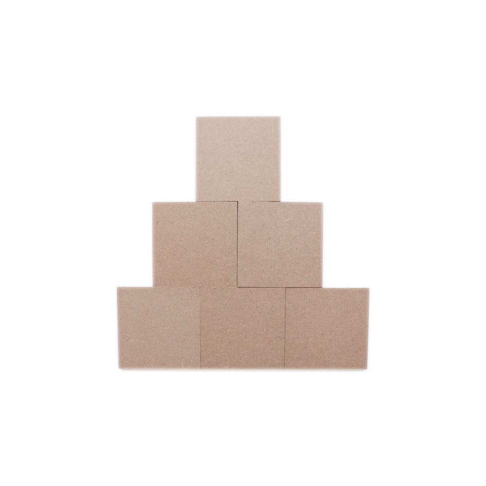 MDF Shapes Square 7.5Cm 6Pc Lb