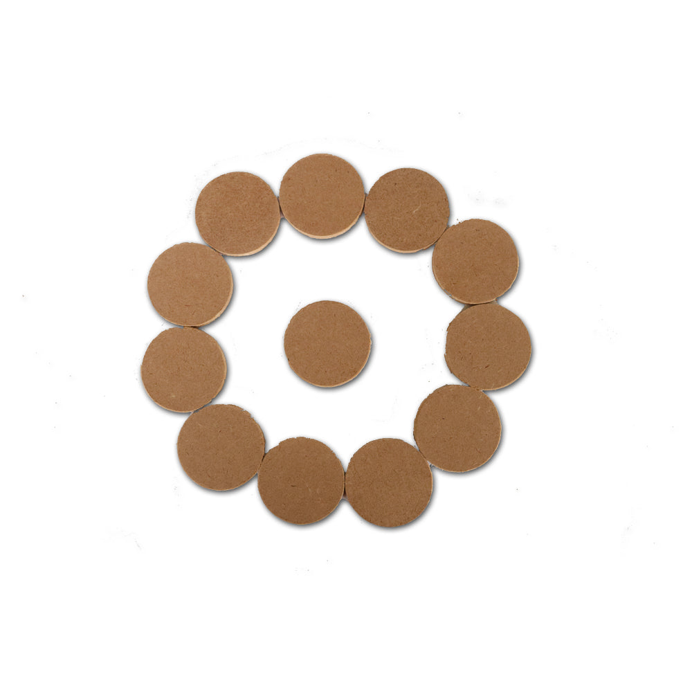 MDF Shapes Round 3.8 X 3.8Cm 5.5Mm Thick 12Pc Lb