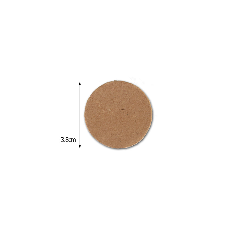 MDF Shapes Round 3.8 X 3.8Cm 5.5Mm Thick 12Pc Lb