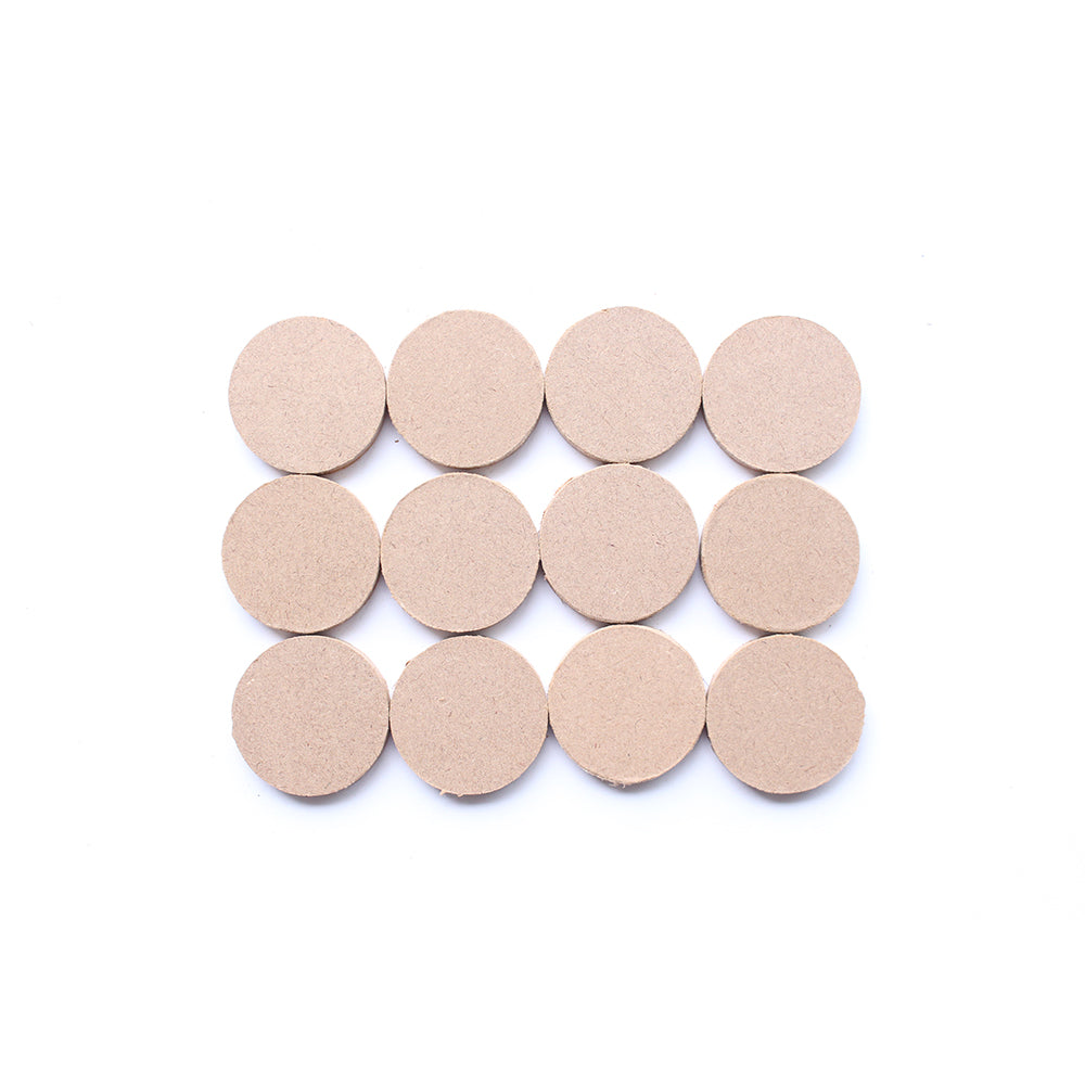 MDF Shapes Round 5Cm 5.5Mm Thick 12Pc Lb