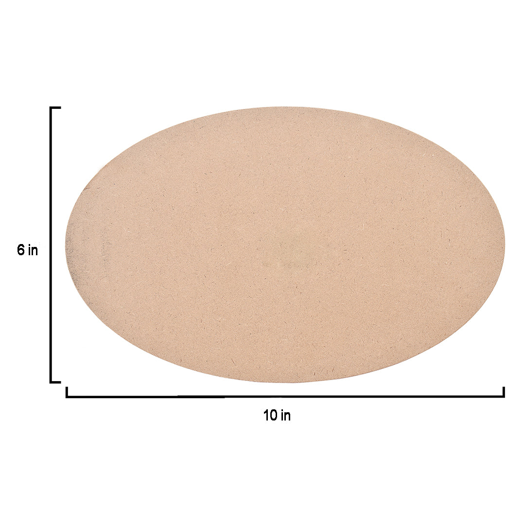 MDF Blank Oval 10 X 6Inch 5.5Mm Thick 1Pc Lb