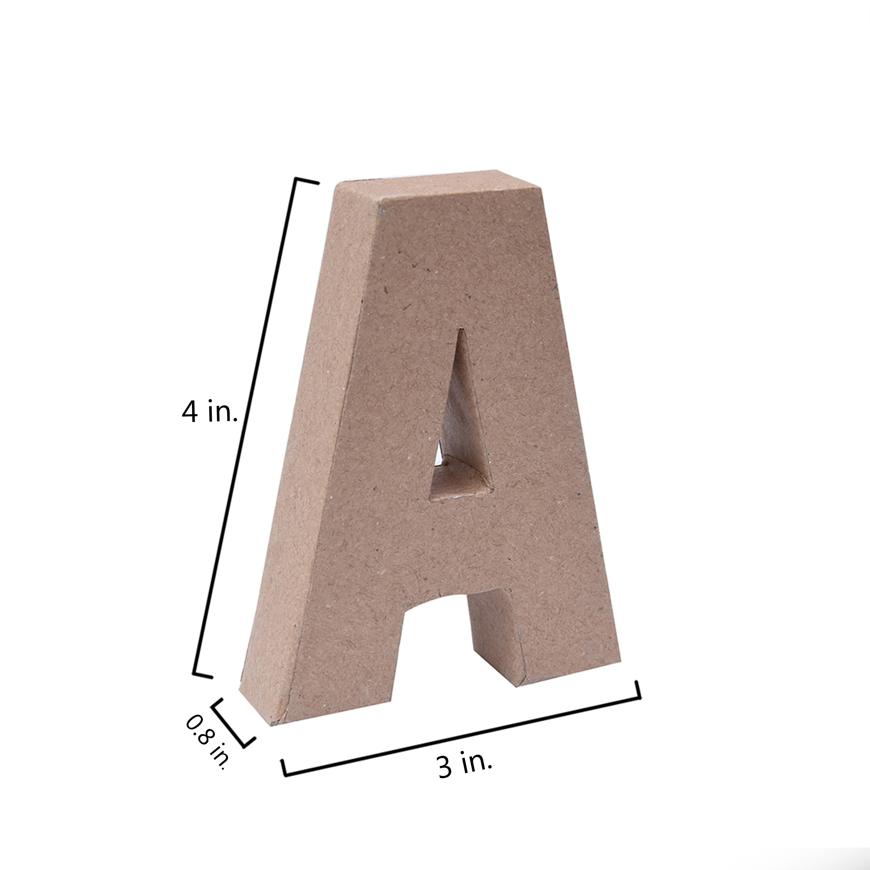 Paper Mache Alphabet A Approx 3 X 4 X 0.78Inch 1Pc Lb