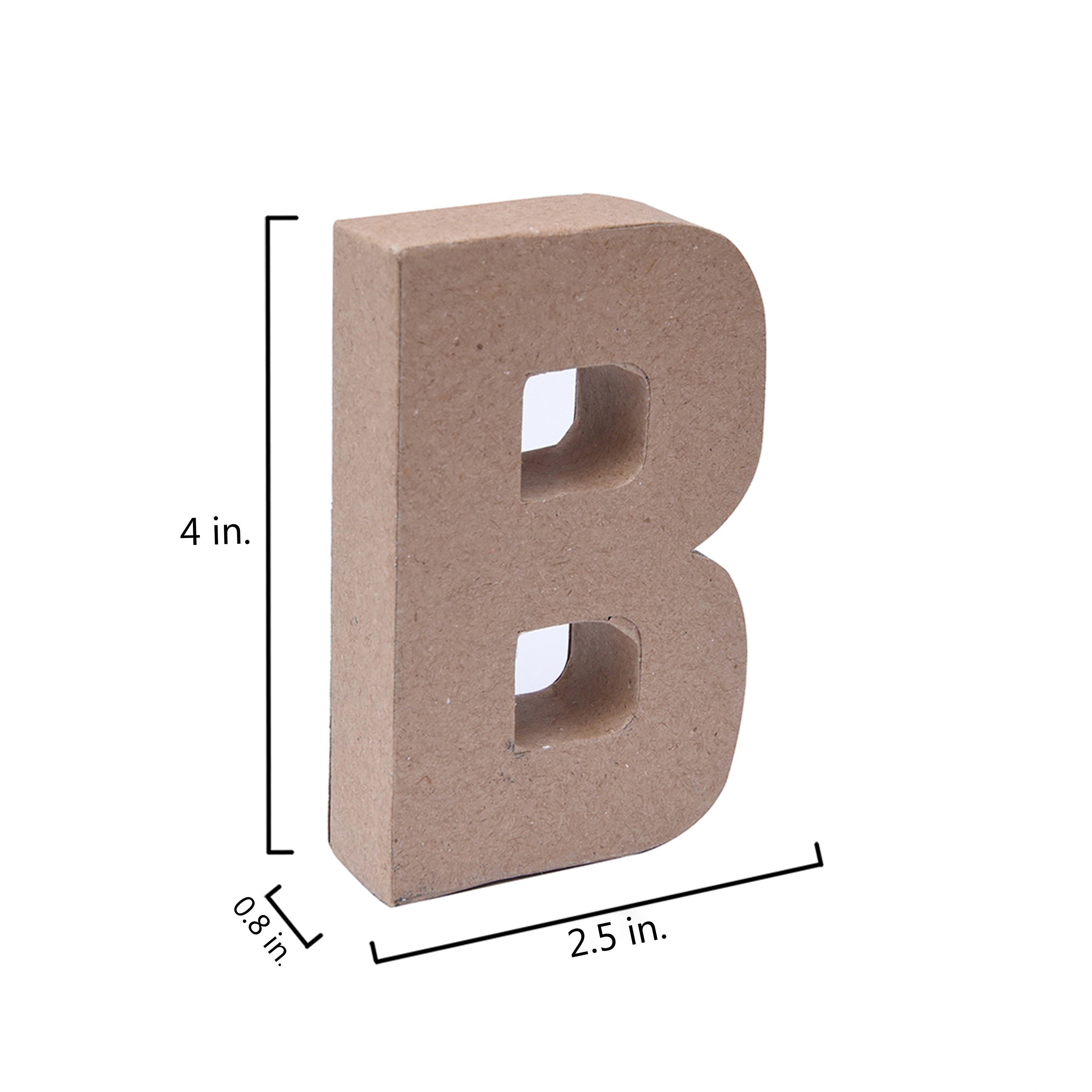 Paper Mache Alphabet B Approx 2.5 X 4 X 0.78Inch 1Pc Lb