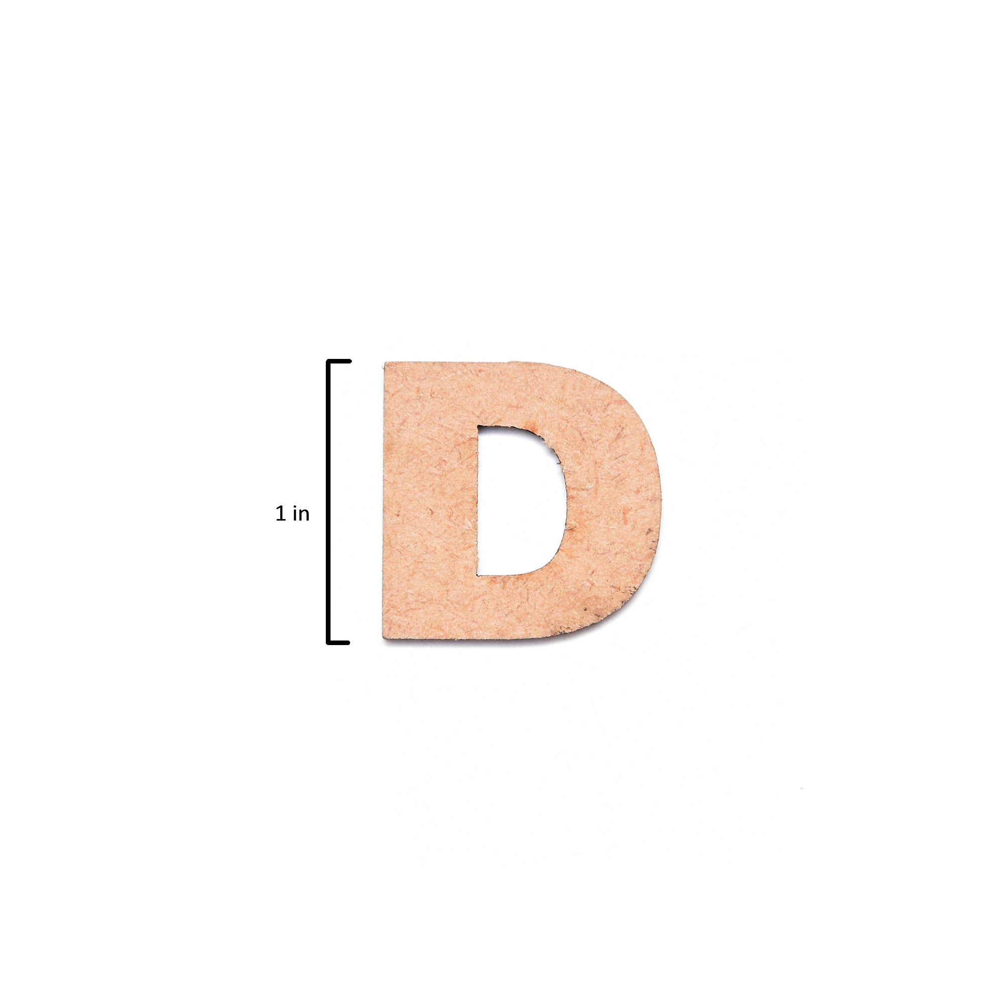 MDF Alphabet Upper Case D 1Inch 2Mm Thick 1Pc