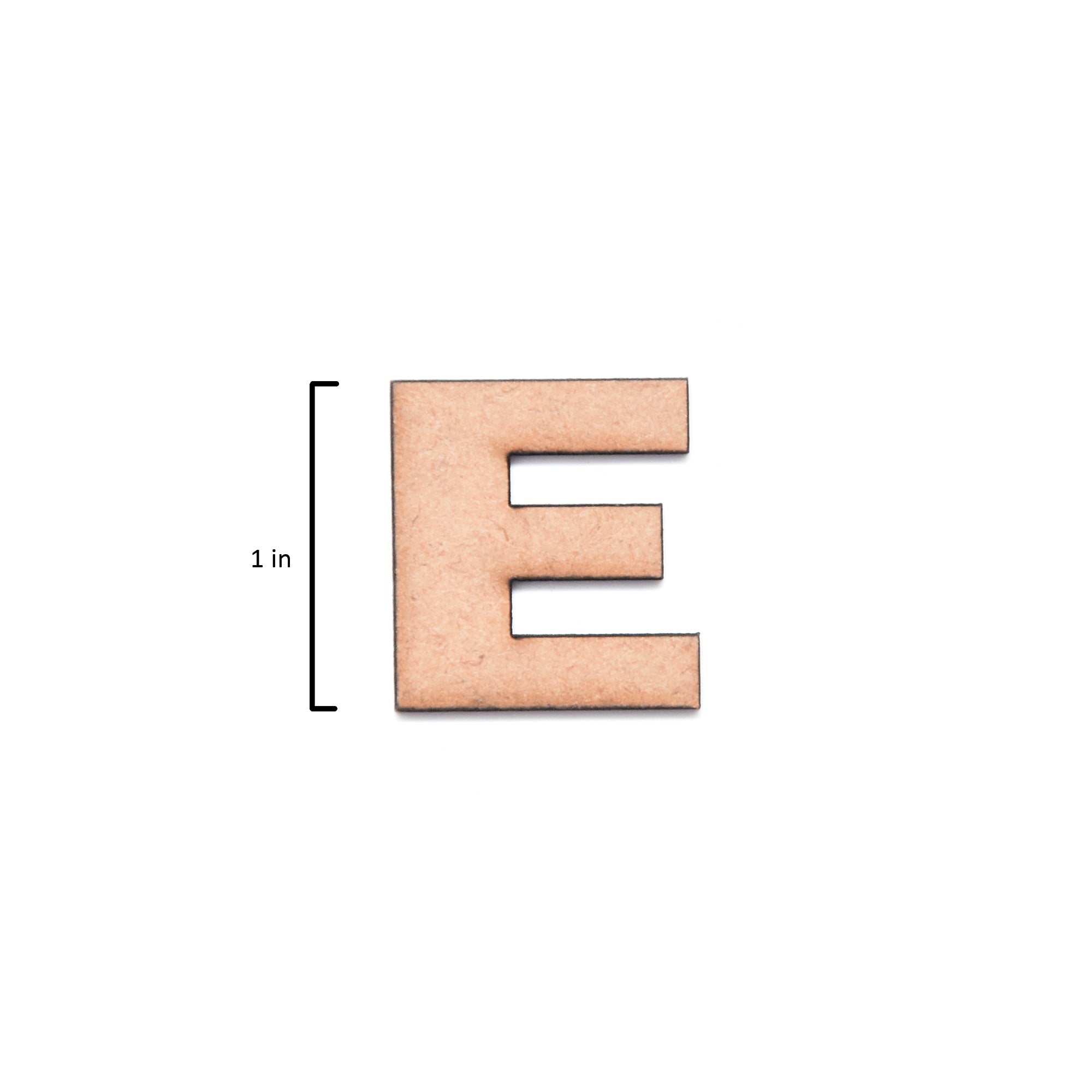 MDF Alphabet Upper Case E 1Inch 2Mm Thick 1Pc
