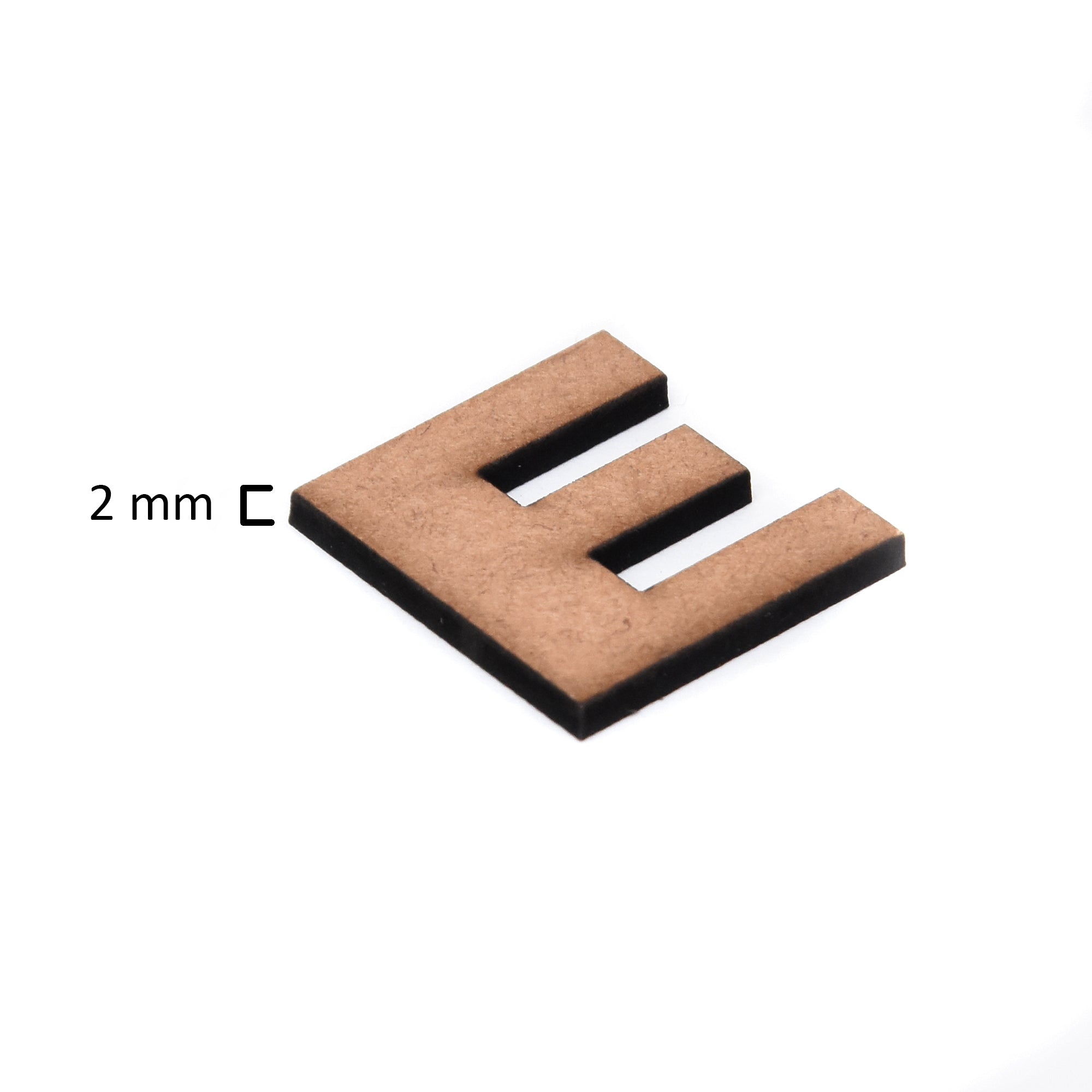 MDF Alphabet Upper Case E 1Inch 2Mm Thick 1Pc