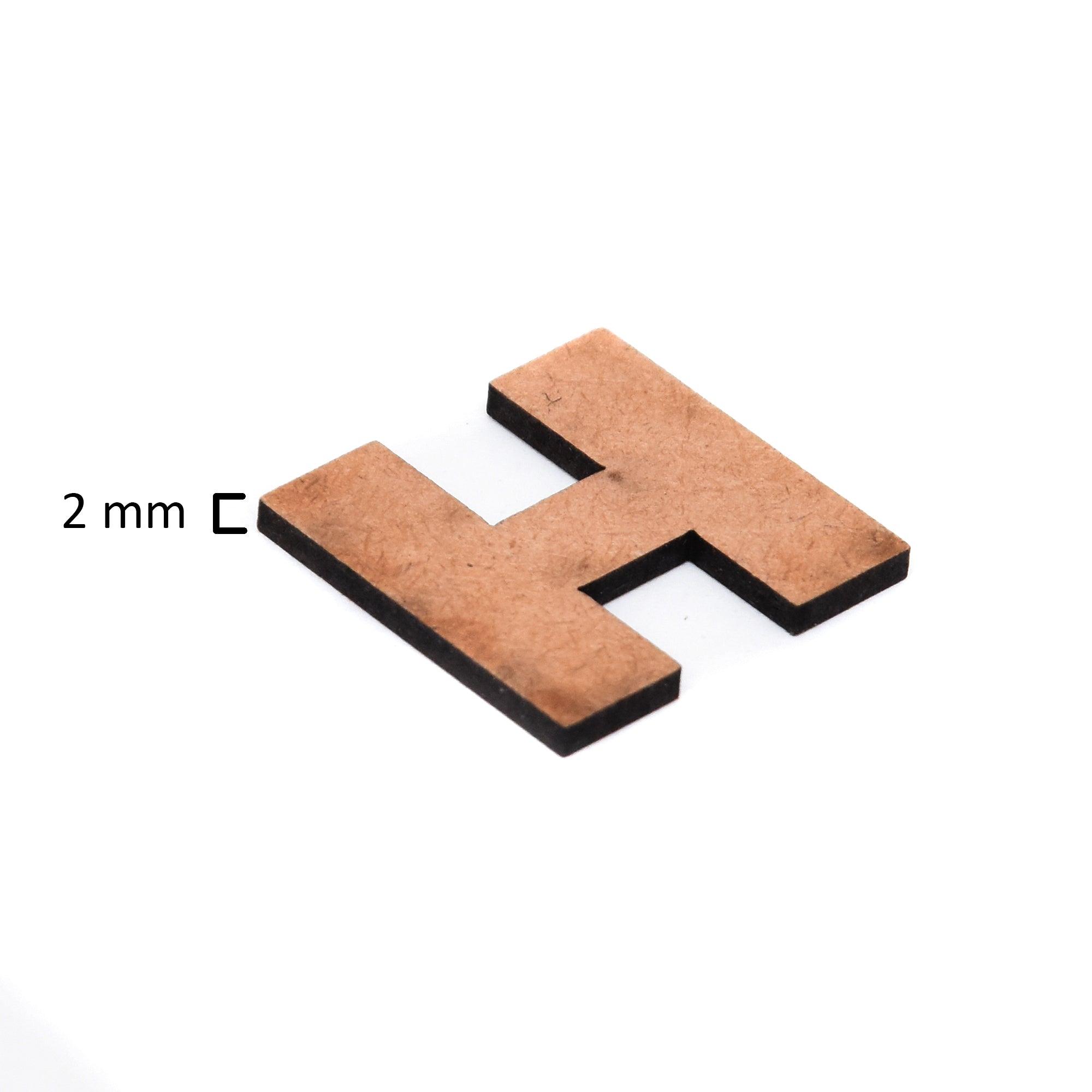 MDF Alphabet Upper Case H 1Inch 2Mm Thick 1Pc
