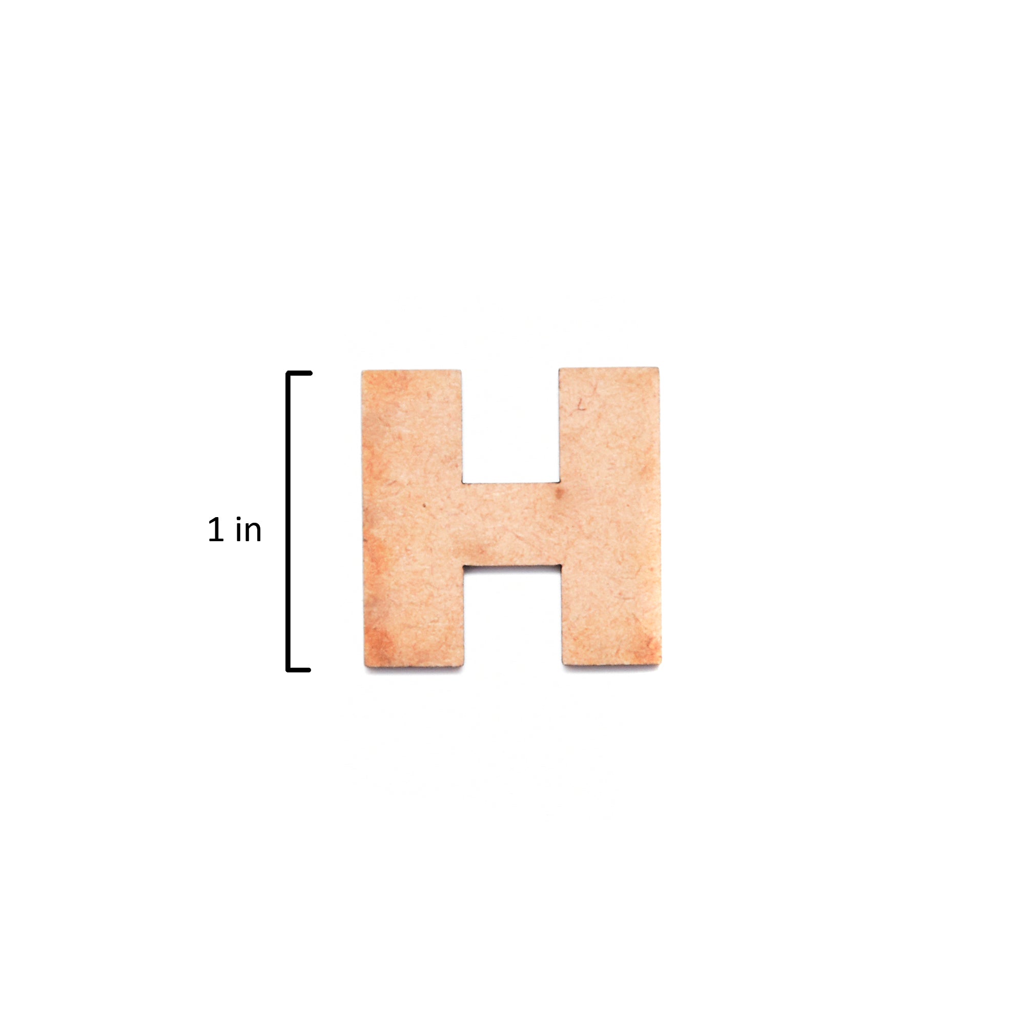 MDF Alphabet Upper Case H 1Inch 2Mm Thick 1Pc