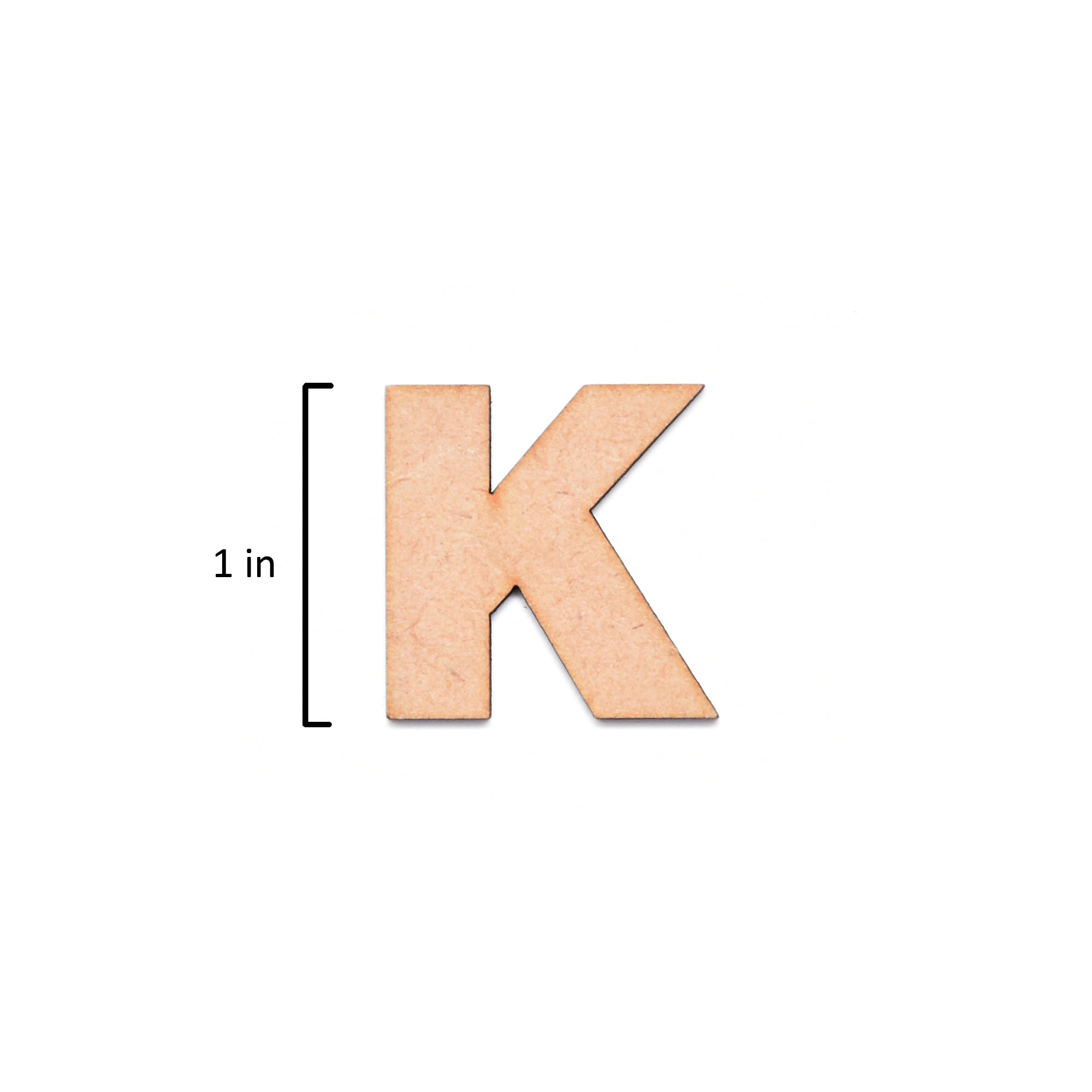 MDF Alphabet Upper Case K 1Inch 2Mm Thick 1Pc