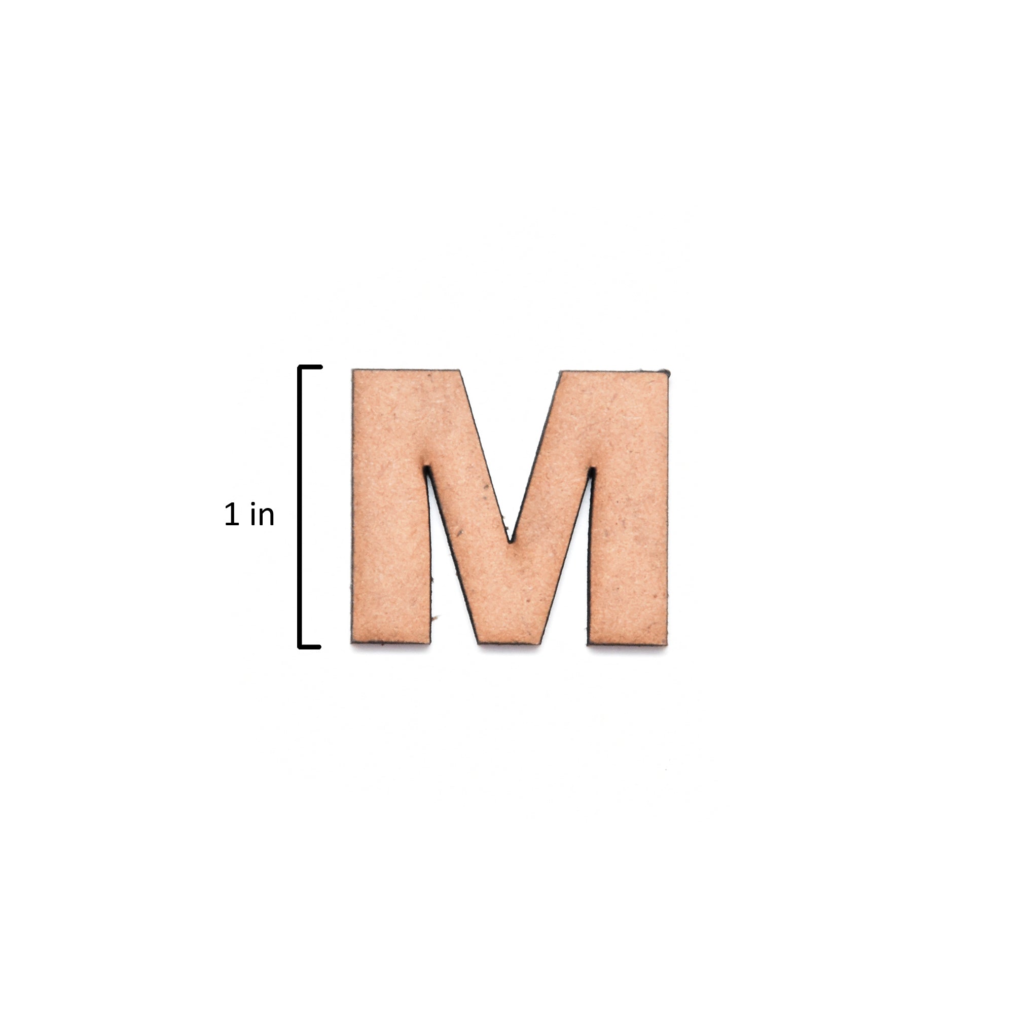 MDF Alphabet Upper Case M 1Inch 2Mm Thick 1Pc
