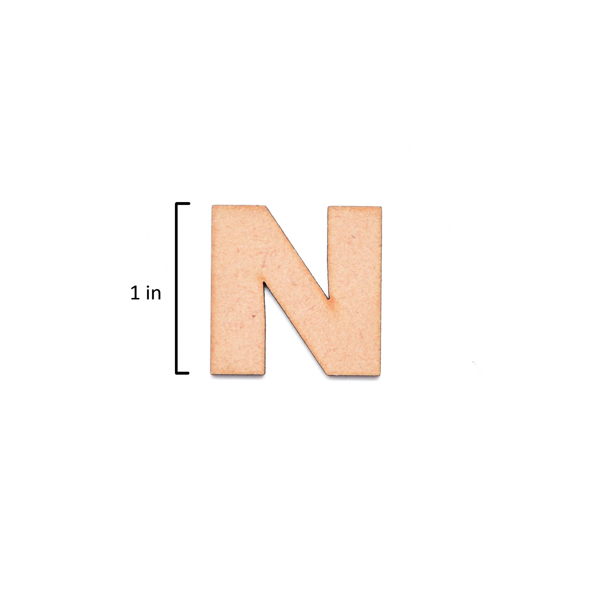 MDF Alphabet Upper Case N 1Inch 2Mm Thick 1Pc