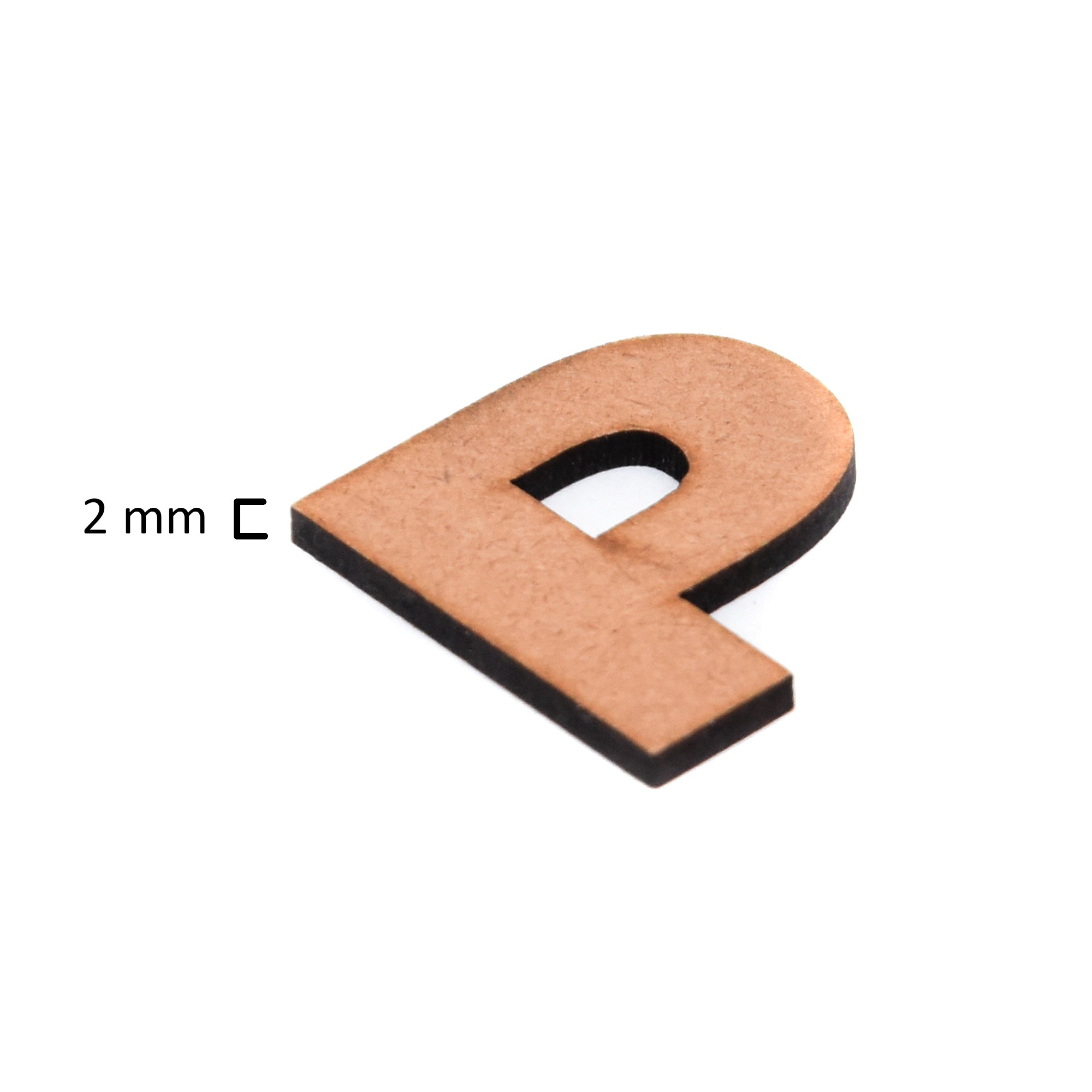 MDF Alphabet Upper Case P 1Inch 2Mm Thick 1Pc