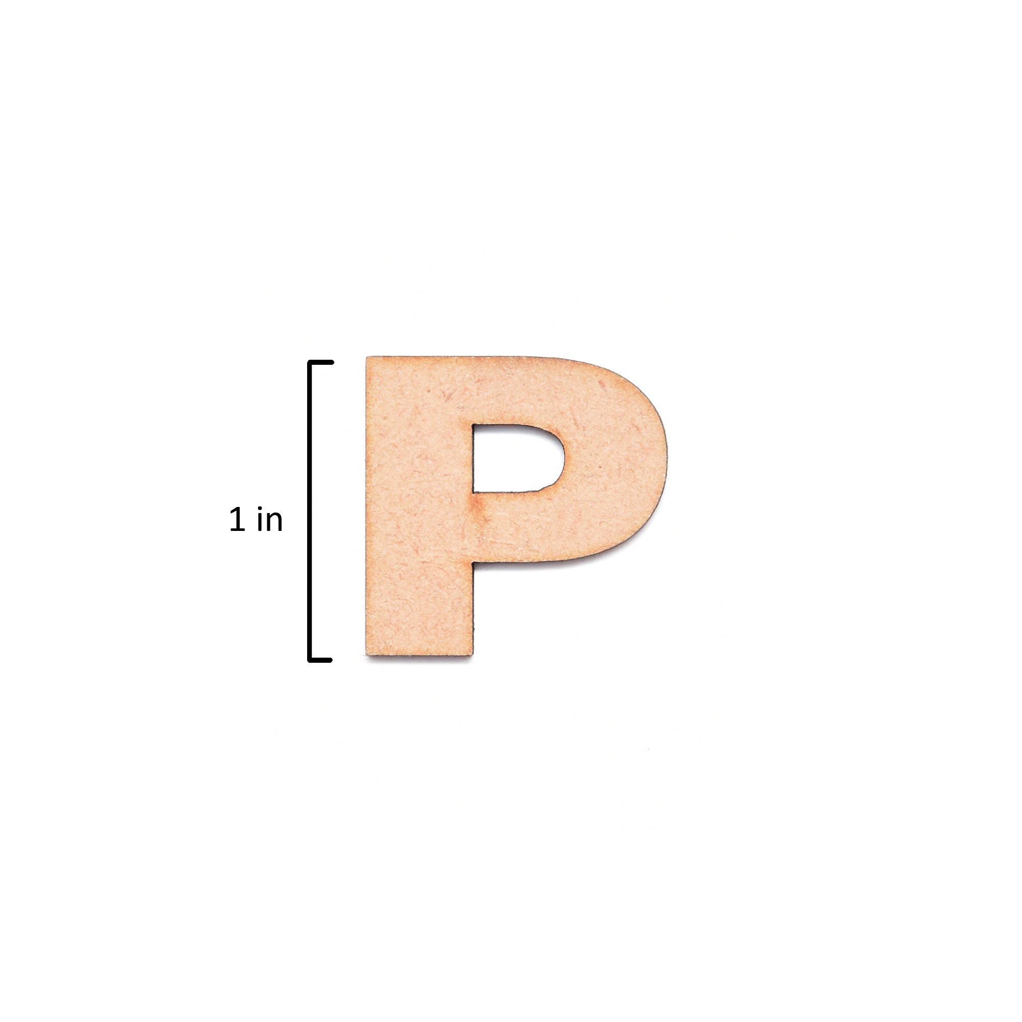 MDF Alphabet Upper Case P 1Inch 2Mm Thick 1Pc