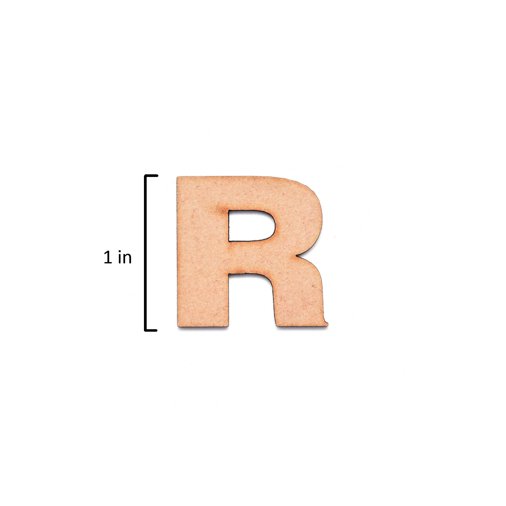 MDF Alphabet Upper Case R 1Inch 2Mm Thick 1Pc