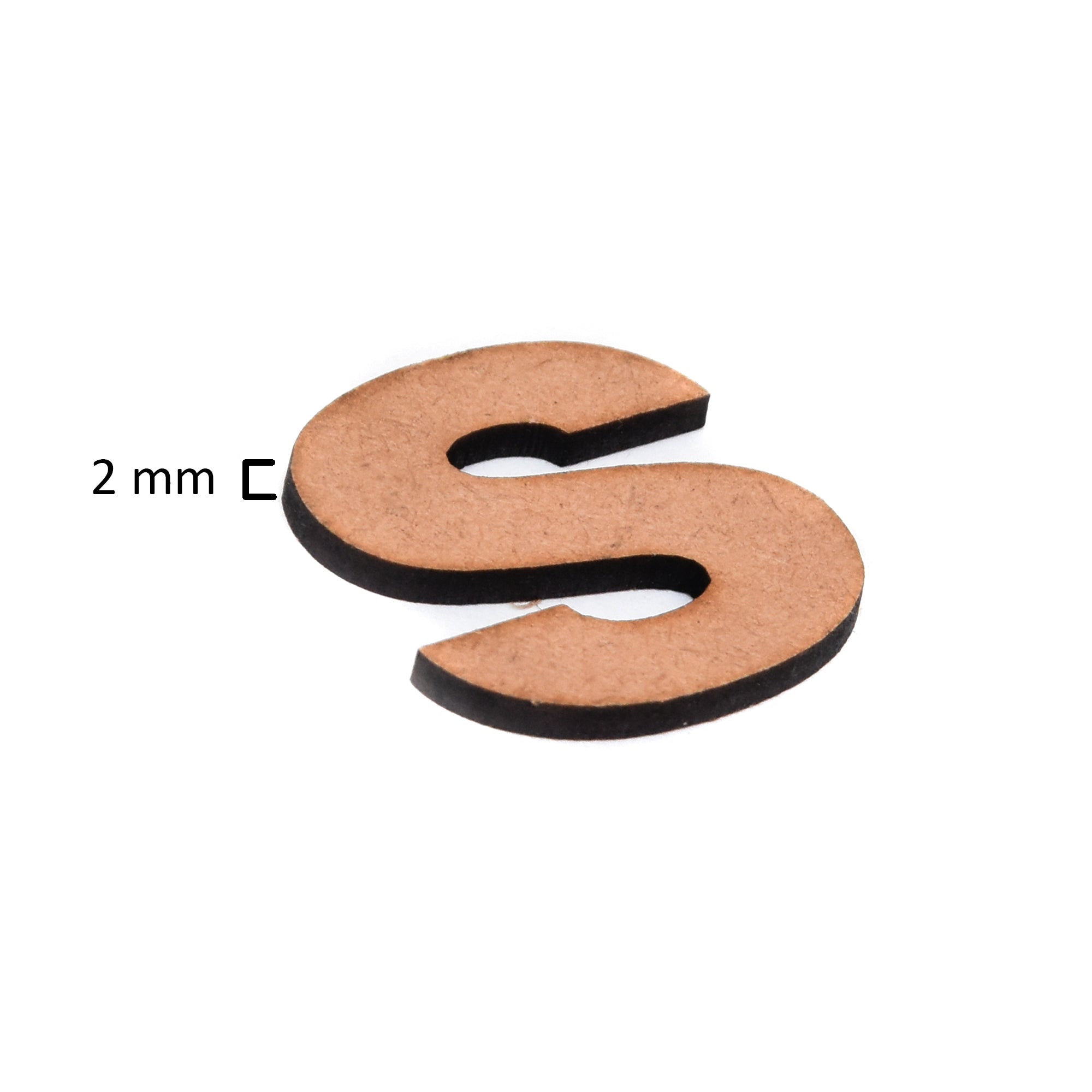 MDF Alphabet Upper Case S 1Inch 2Mm Thick 1Pc
