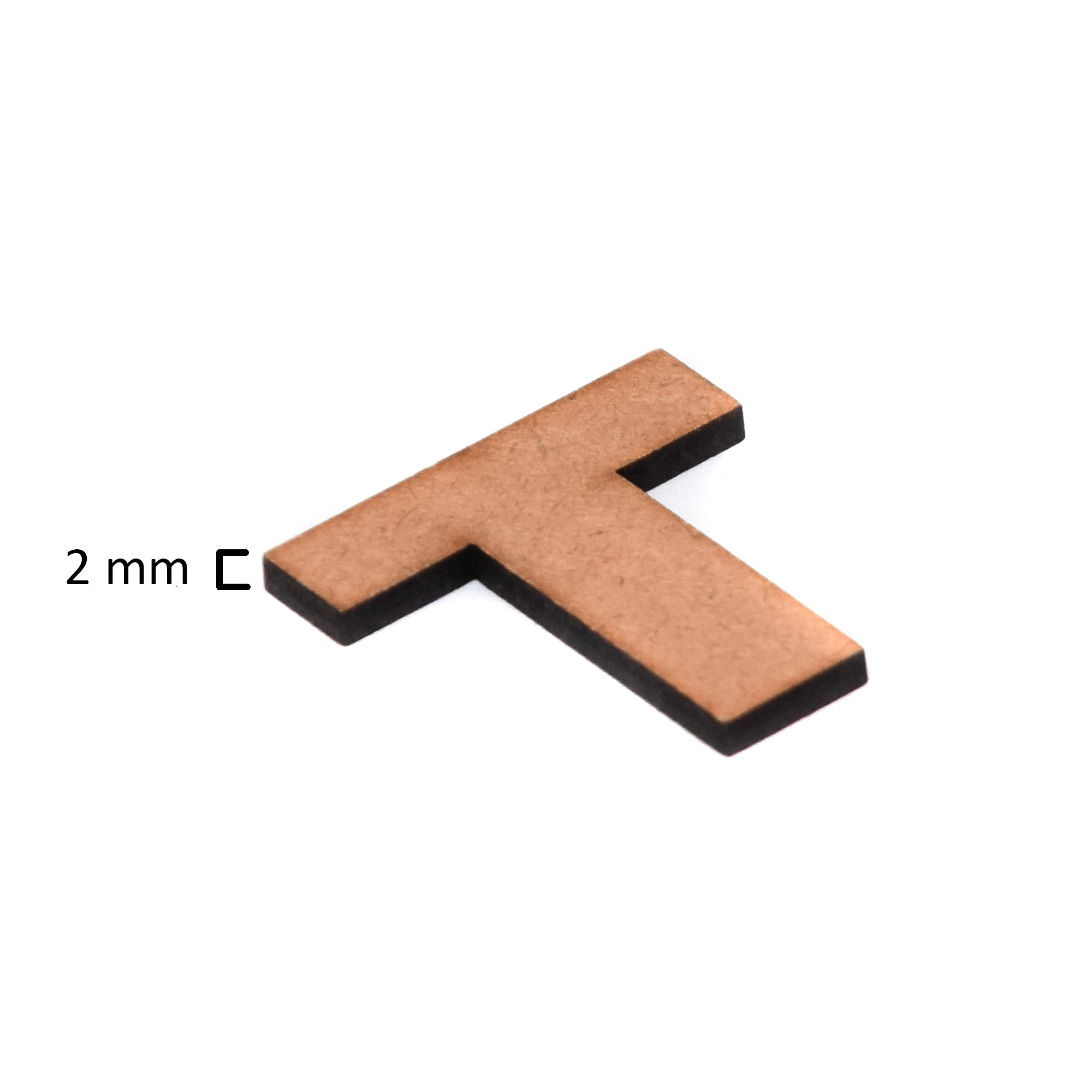 MDF Alphabet Upper Case T 1Inch 2Mm Thick 1Pc