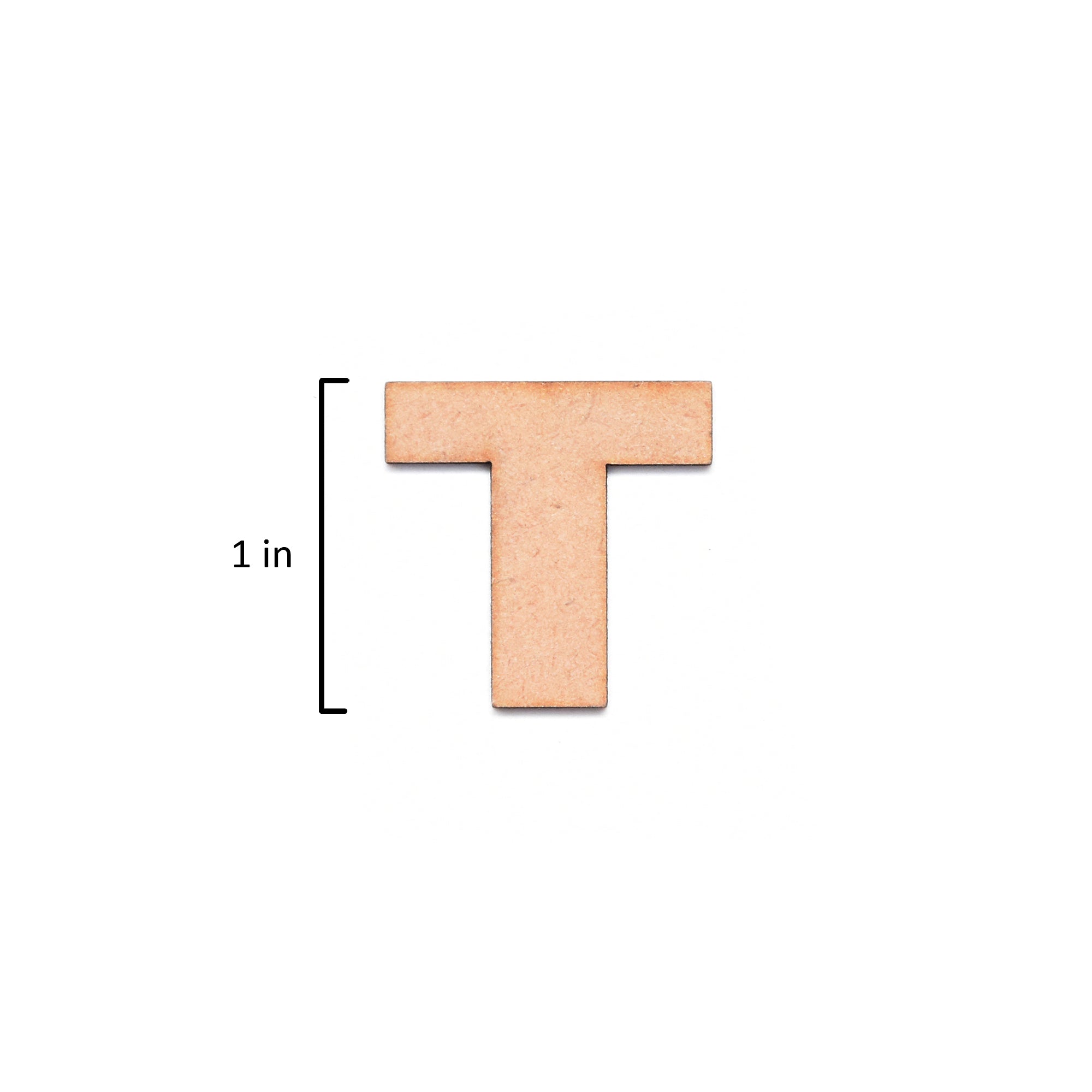MDF Alphabet Upper Case T 1Inch 2Mm Thick 1Pc