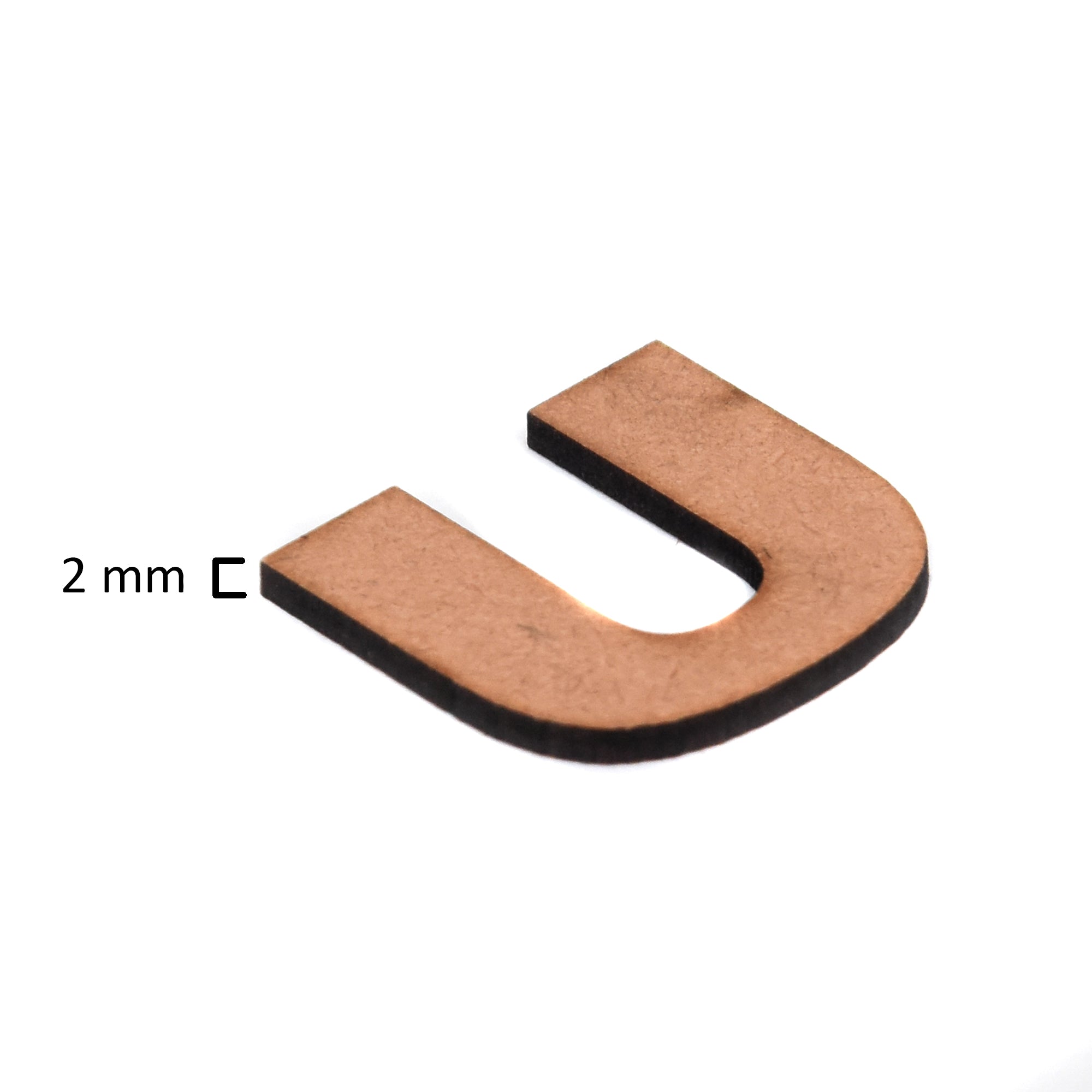 MDF Alphabet Upper Case U 1Inch 2Mm Thick 1Pc