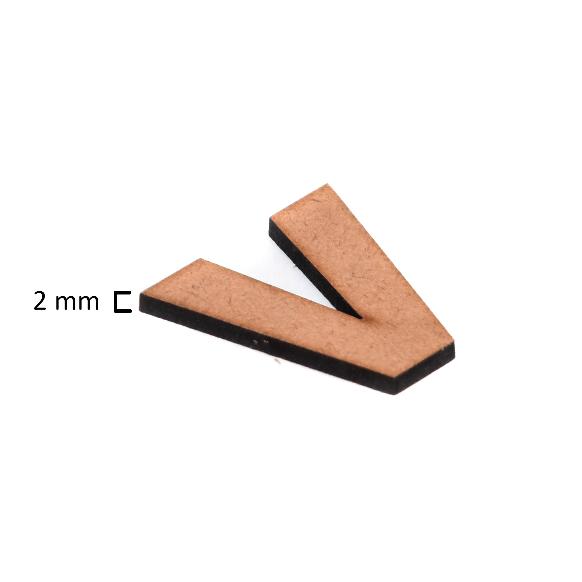 MDF Alphabet Upper Case V 1Inch 2Mm Thick 1Pc