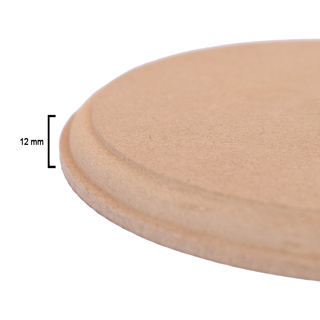 MDF Designer Blank Round 6Inch Dia 12Mm Thick 1Pc Lb