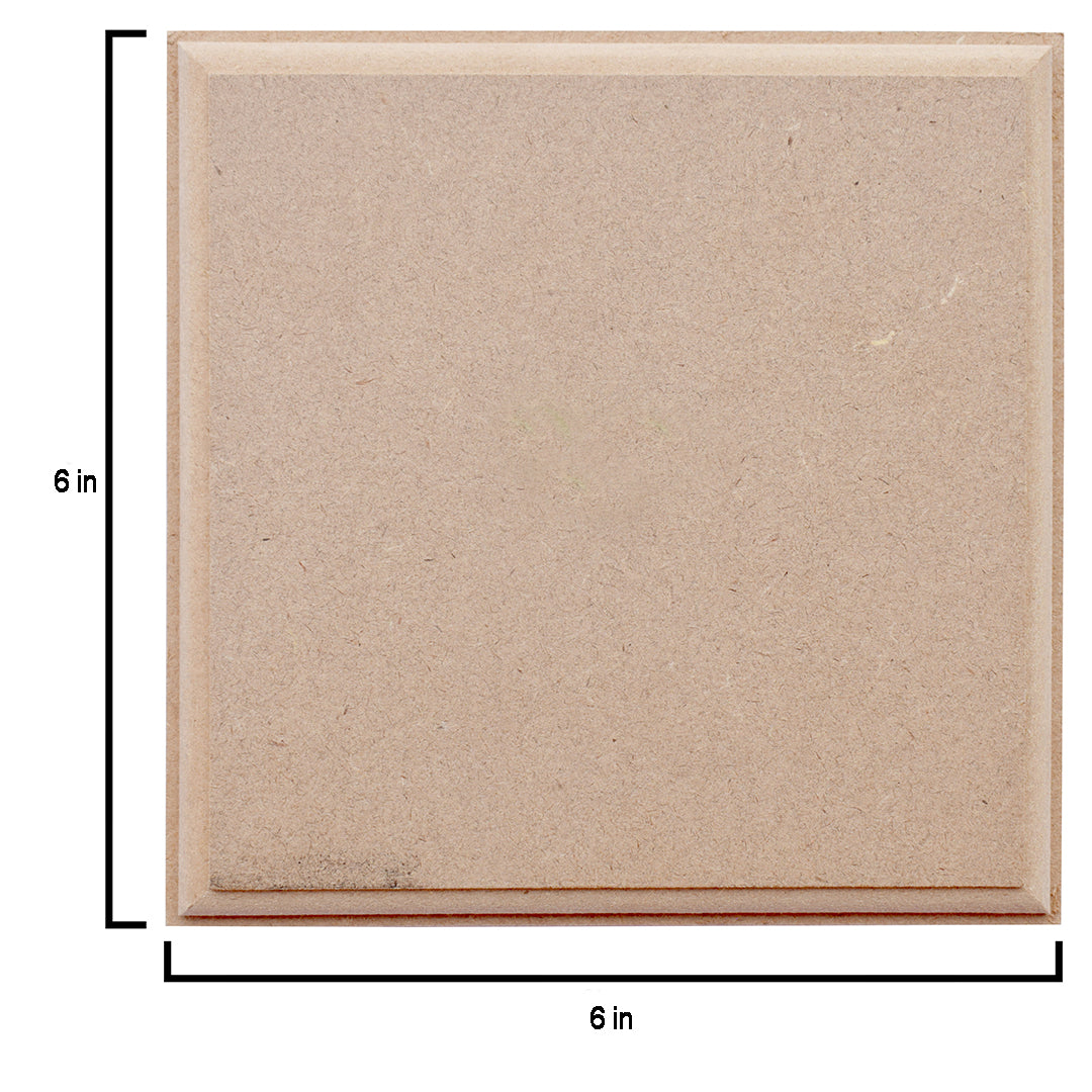 MDF Designer Blank Square 6 X 6inch 12mm Thick 1pc