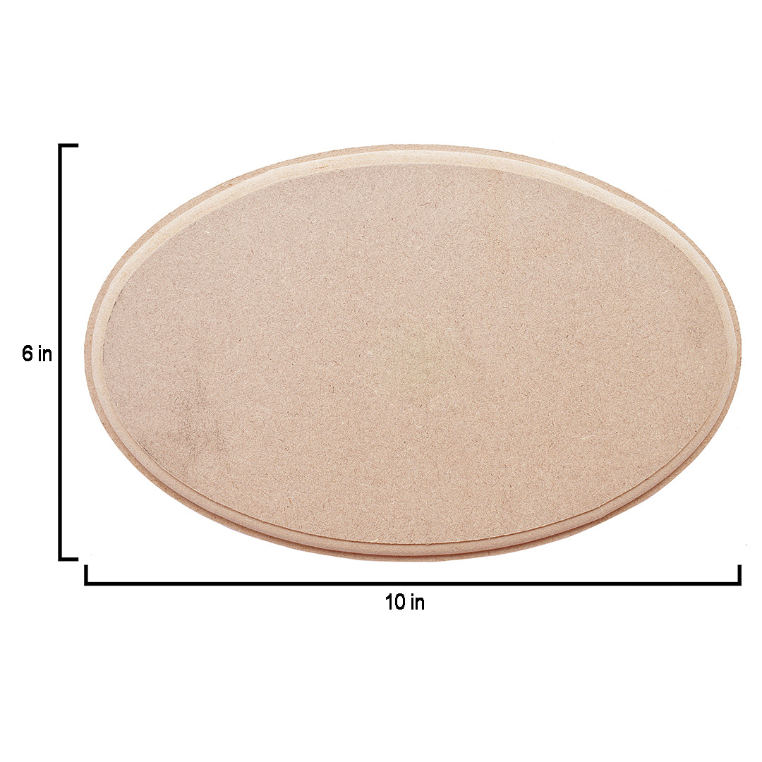 MDF Designer Blank Oval 6 X 10Inch 12Mm Thick 1Pc Lb