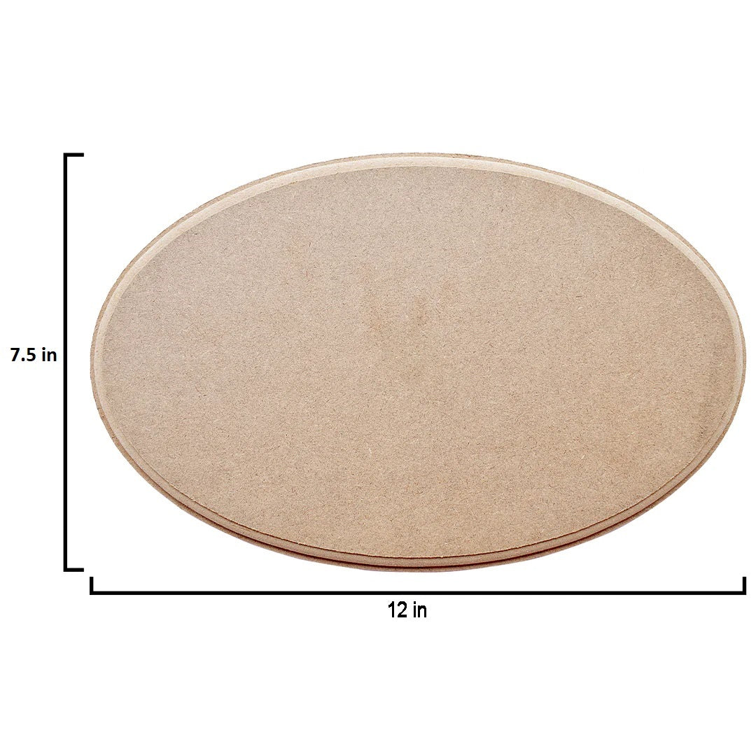 MDF Designer Blank Oval 8.5 X 12Inch 12Mm Thick 1Pc Lb
