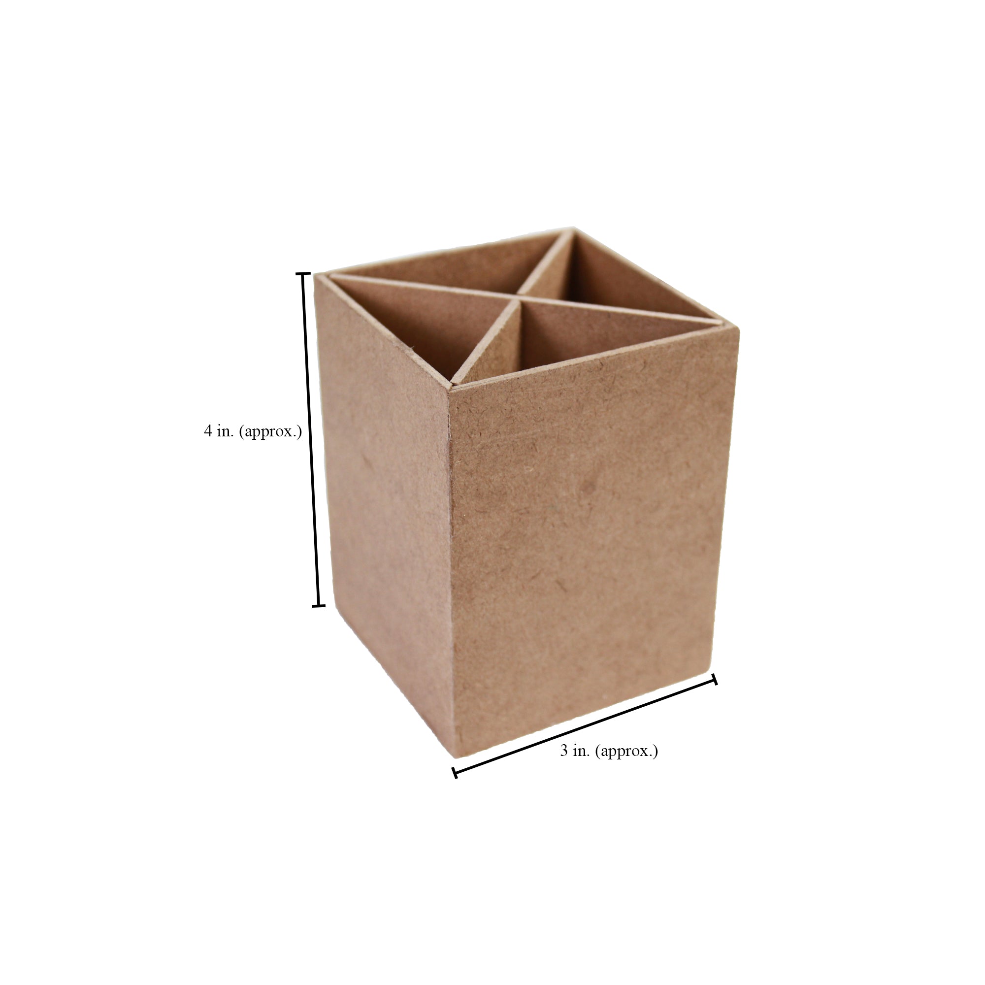 MDF 4 Compartment Table Organizer W3 X H4Inch 2Mm Thick 1Pc
