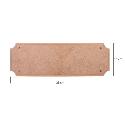 MDF Designer Blank - Ornate Plaque - W12 X H4Inch - 5.5Mm Thick 1Pc