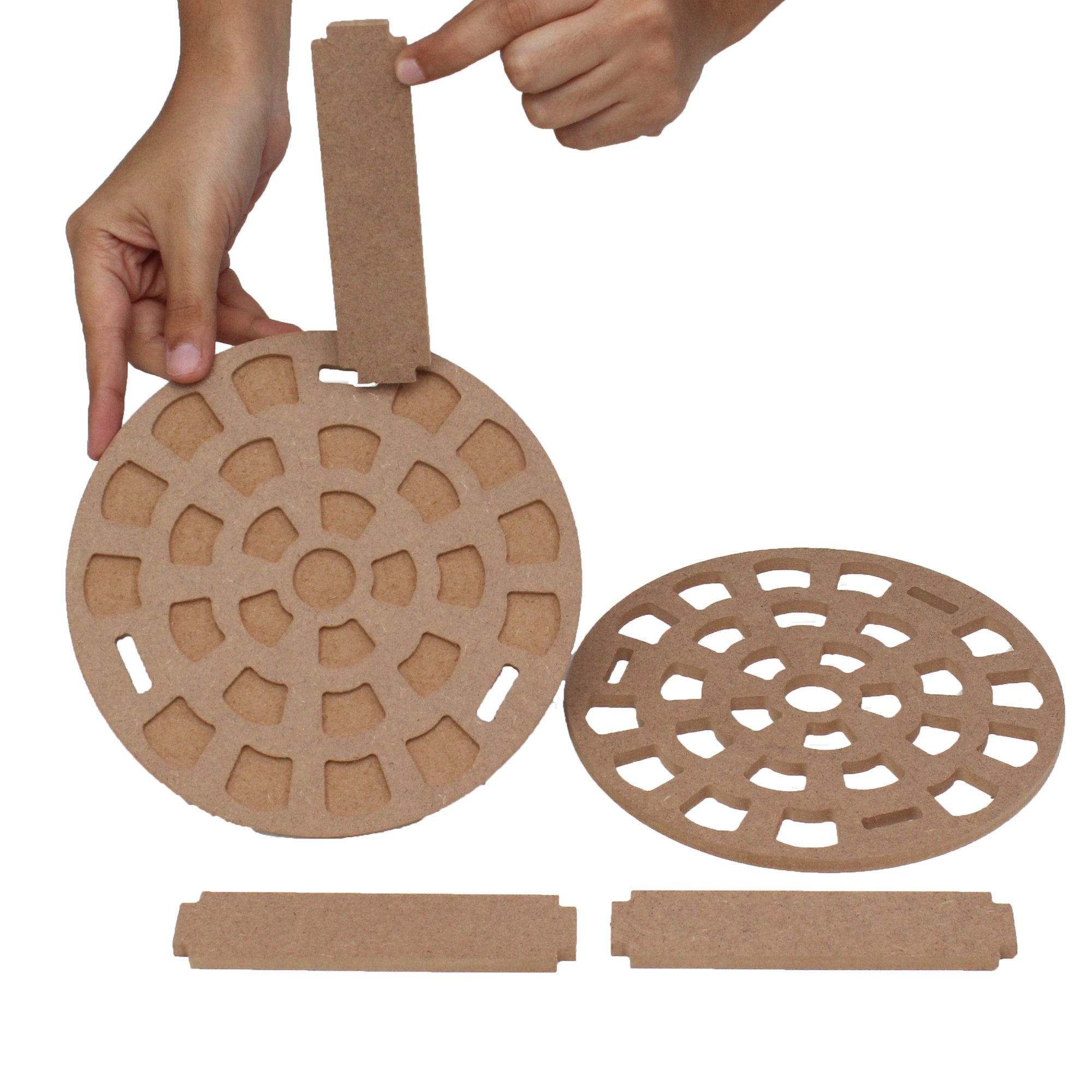 MDF Brush/Pen/Pencil Holder W6.7 X H5 X D4.5Inch 5.5Mm Thick 1Pc Lb