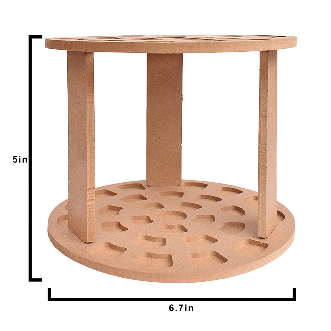 MDF Brush/Pen/Pencil Holder W6.7 X H5 X D4.5Inch 5.5Mm Thick 1Pc Lb