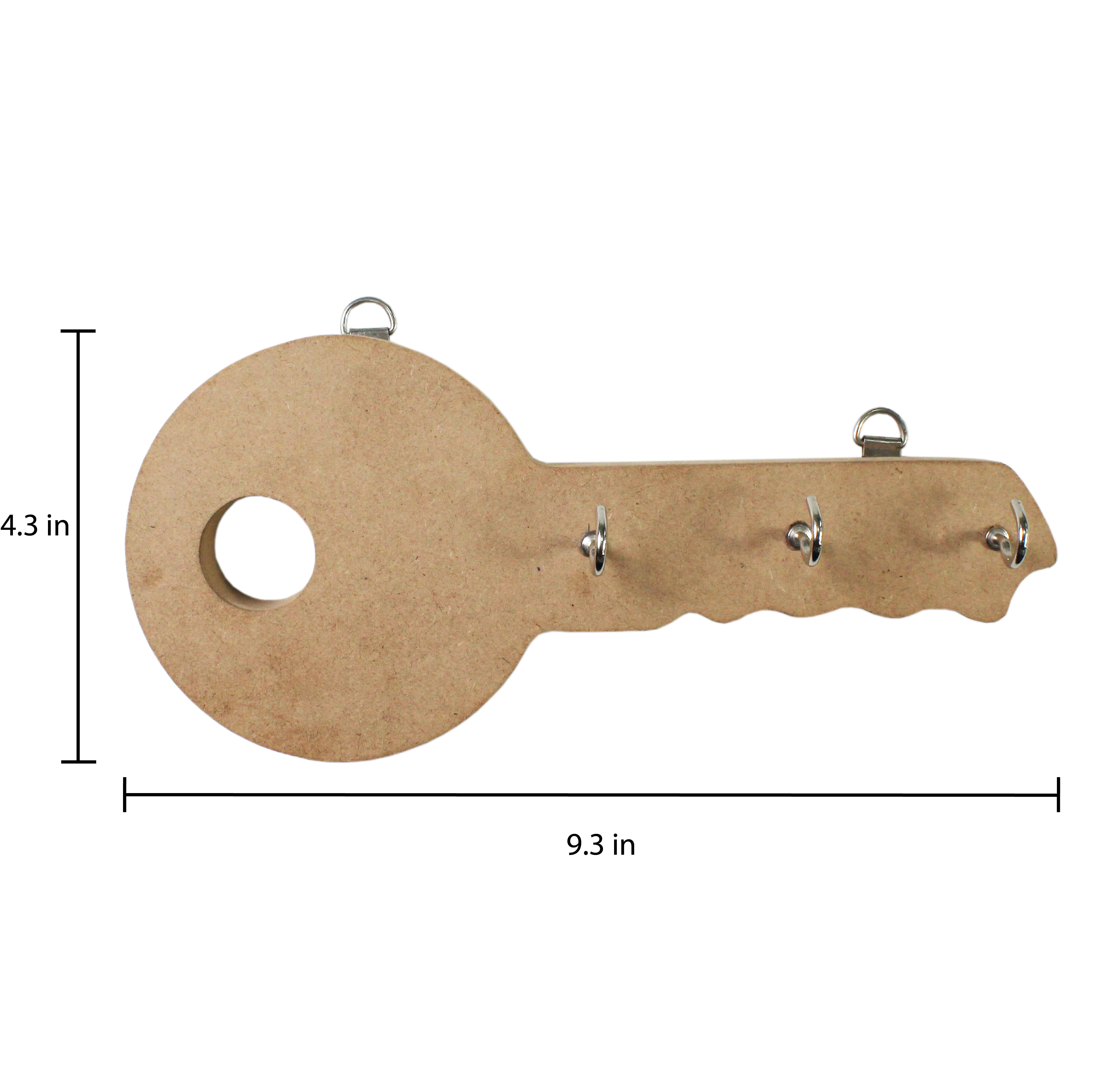 MDF Key Holder Key W9.3 X H4.3 X D0.7Inch 1Pc Lb