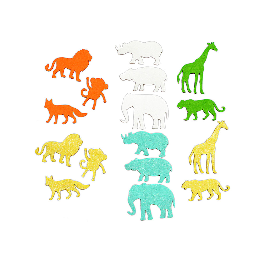 Self Adhesive Fun Foam Stickers Wild Animals 16Pcs