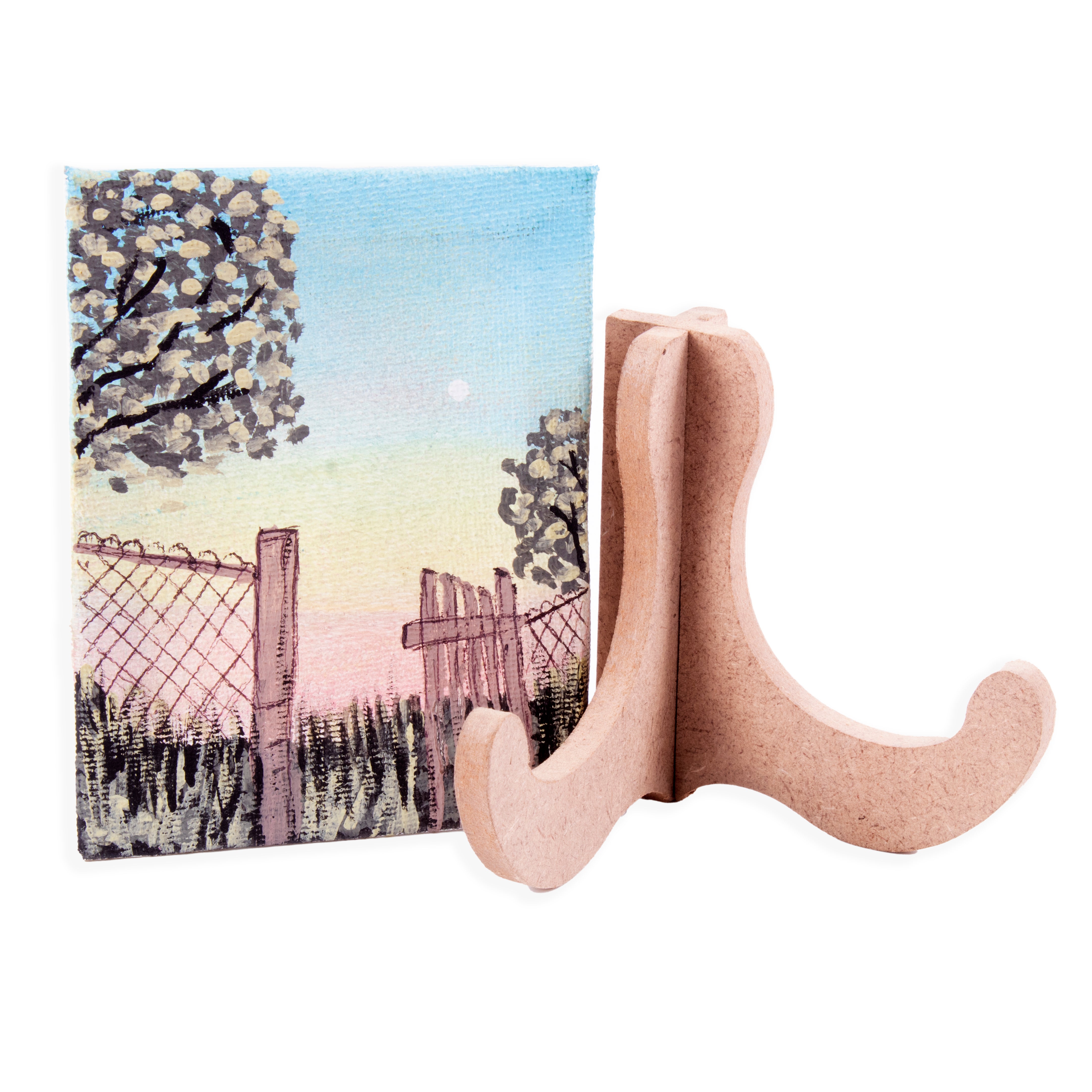 MDF Interlocking Display Stand 3 X 3Inch 5.5Mm Thick Pack Of 4Pc Sw Lb