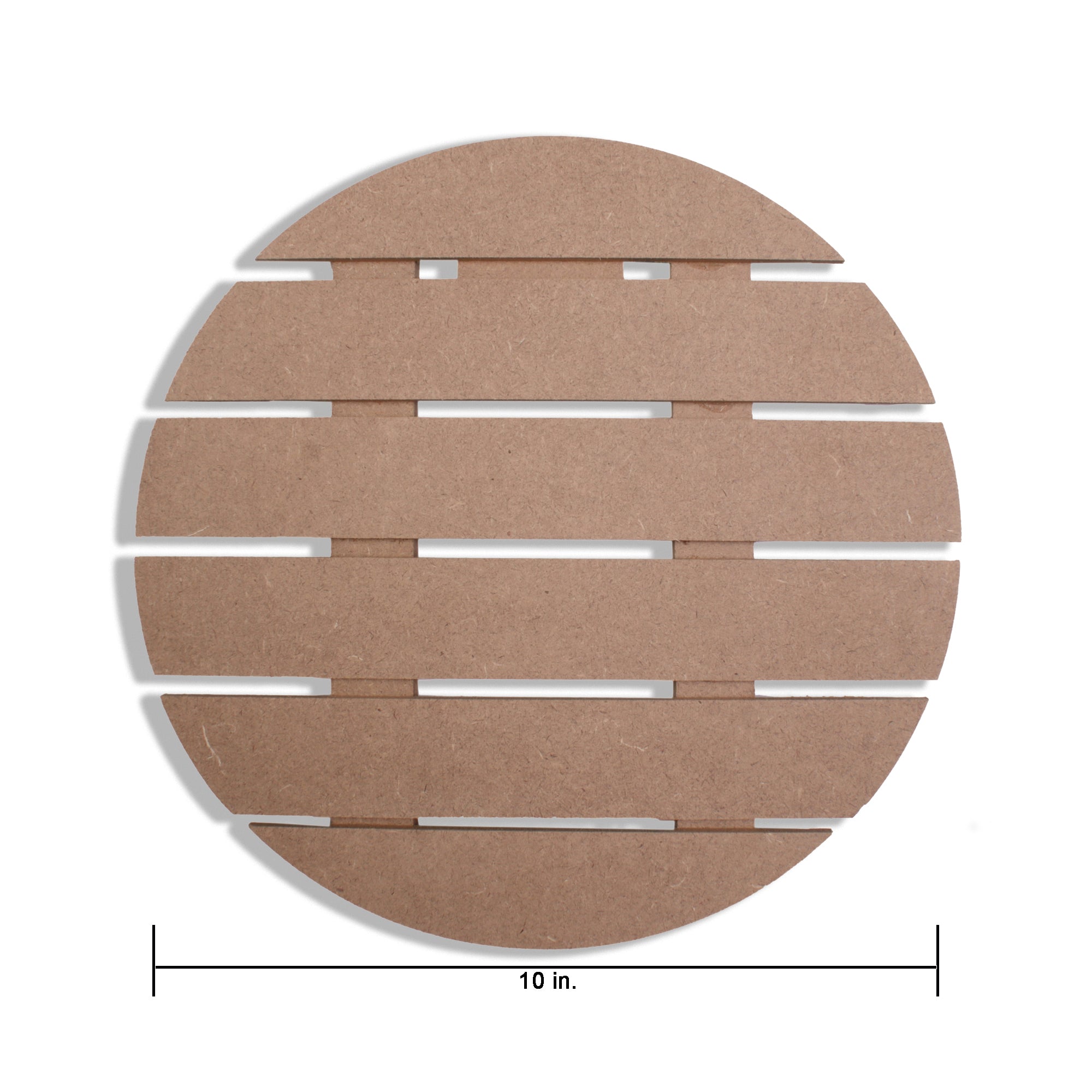 MDF Slatted Circle 10Inch Dia 5.5Mm Thick 1Pc Sw Lb