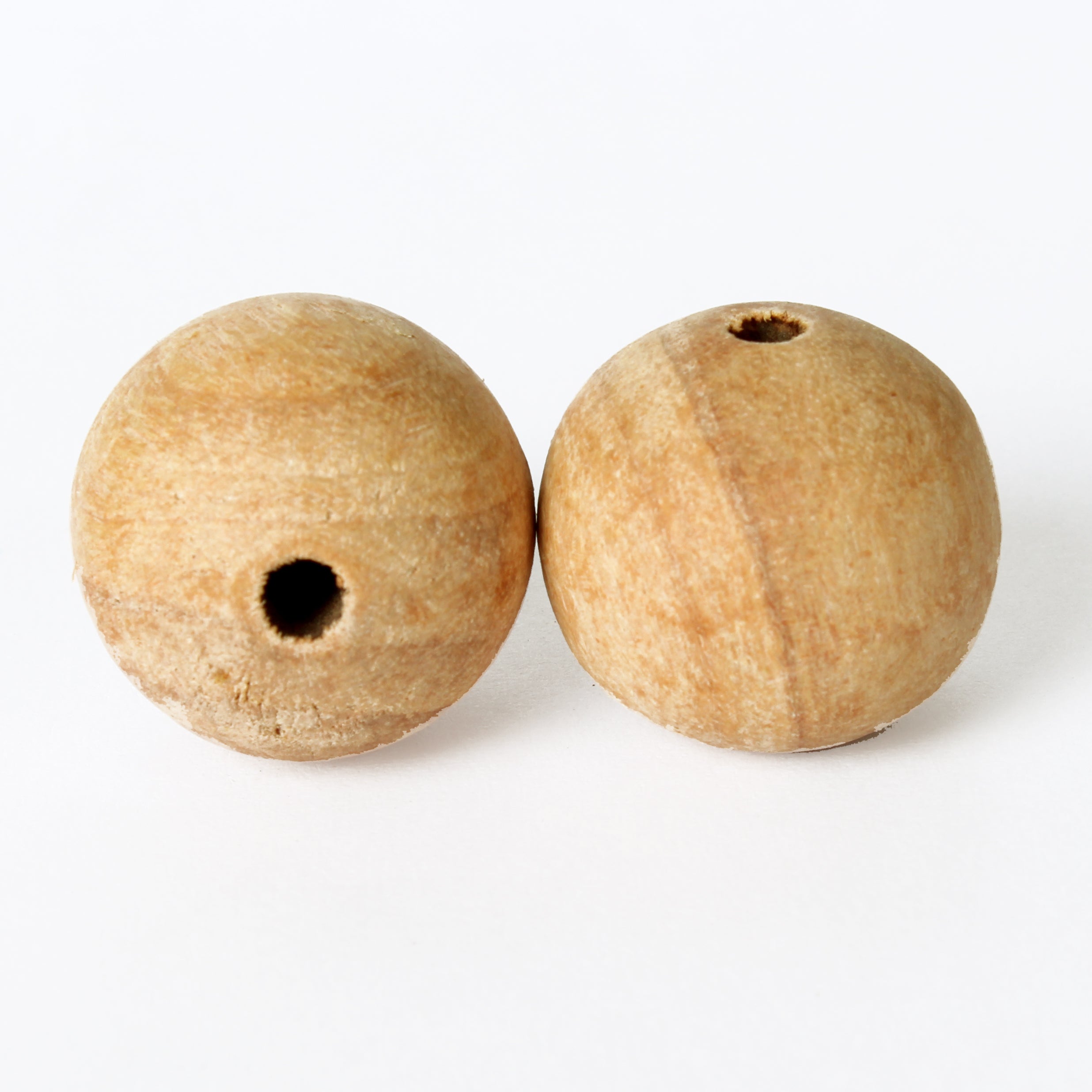 Wooden Beads 25Mm Natural 5Pcs