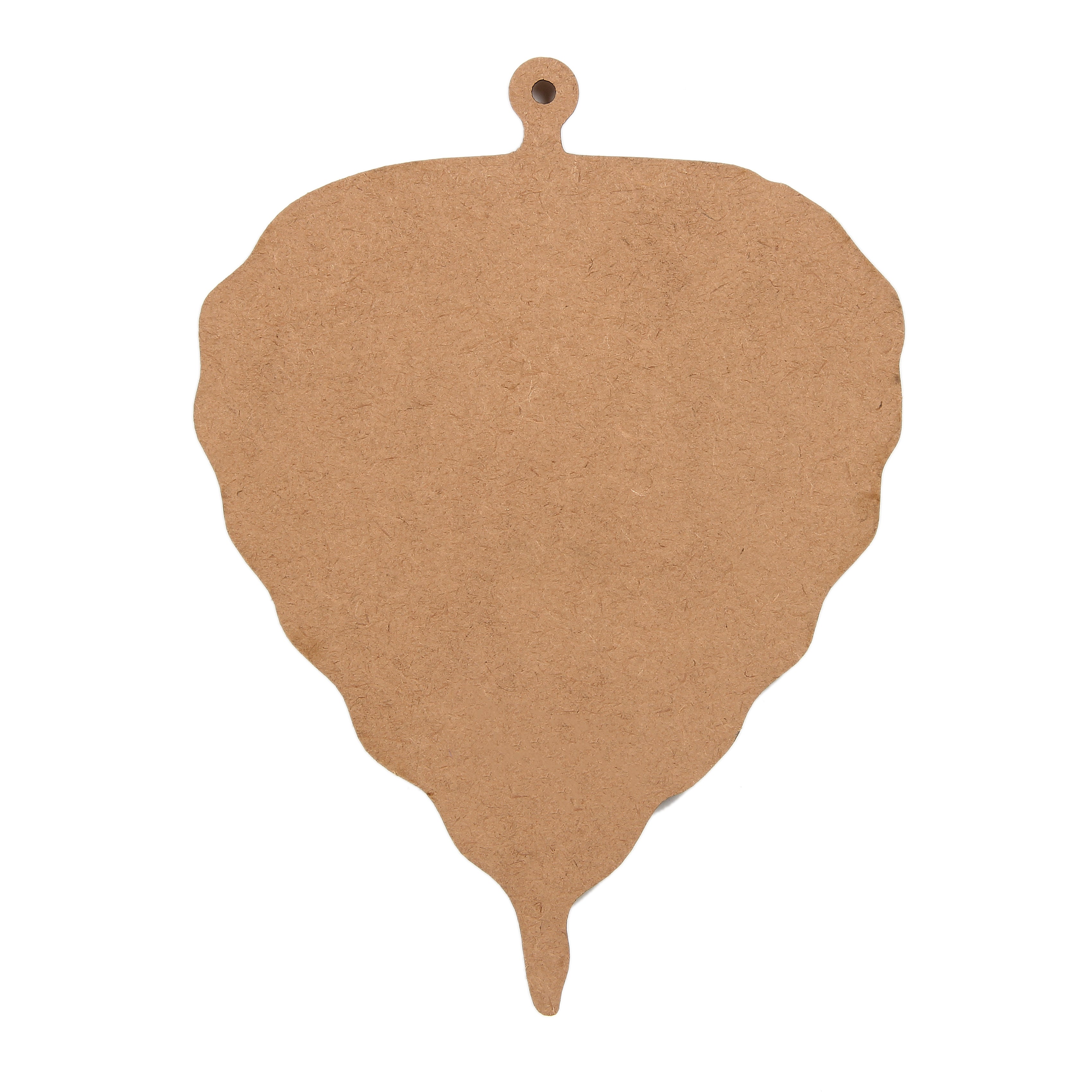 MDF Pre Marked Ganesha On Leaf With Hanging Hole Approx 6 X 8Inch 1Pc
