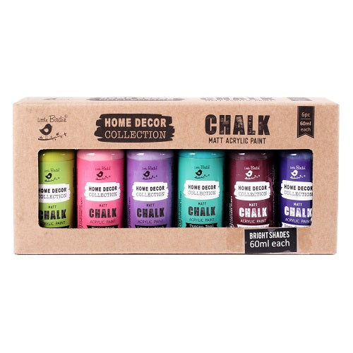 Home Decor Chalk Paint Kit 6Pcs X 60ml - Brights