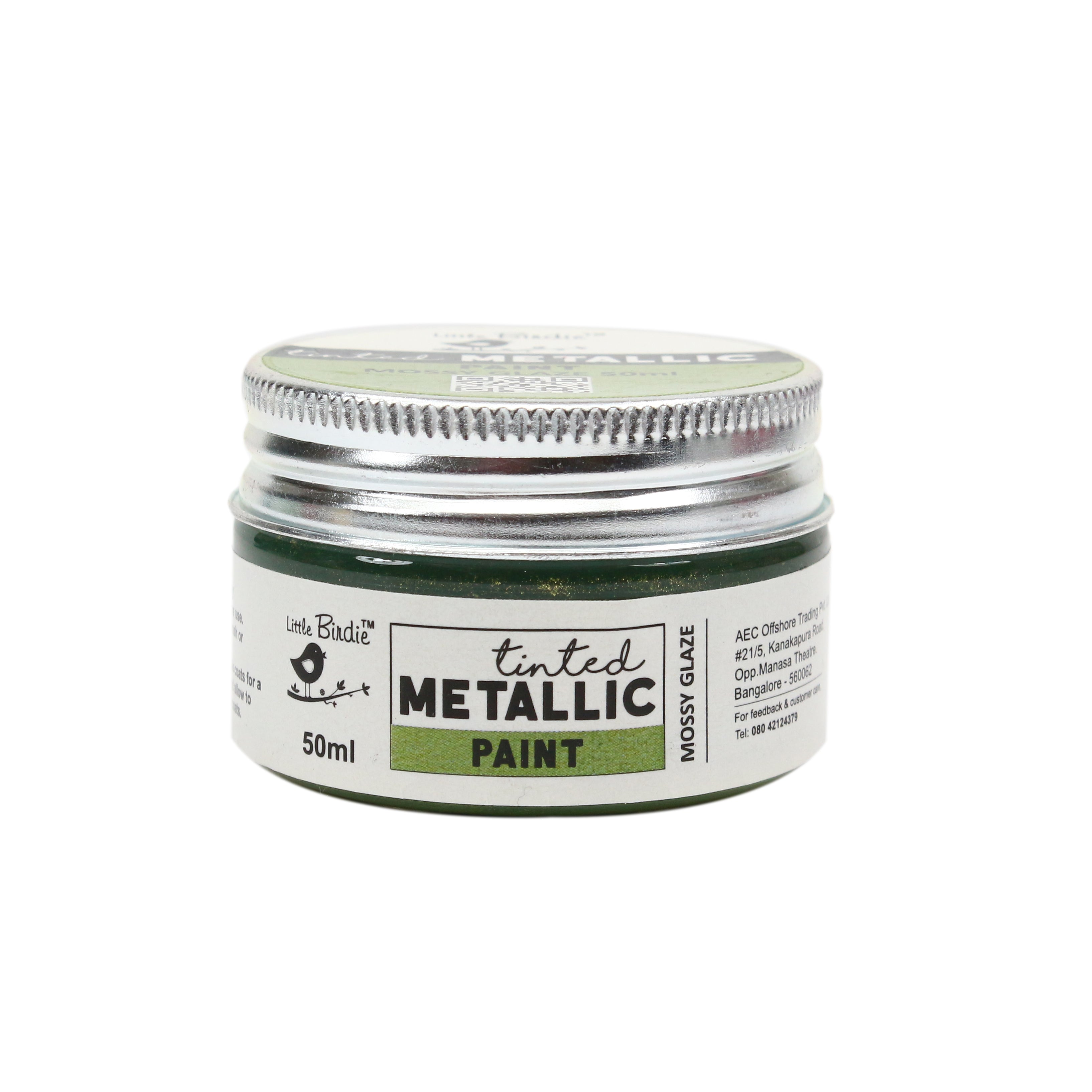 Tinted Metallic Paint Mossy Glaze 50Ml Bottle Lb - VC