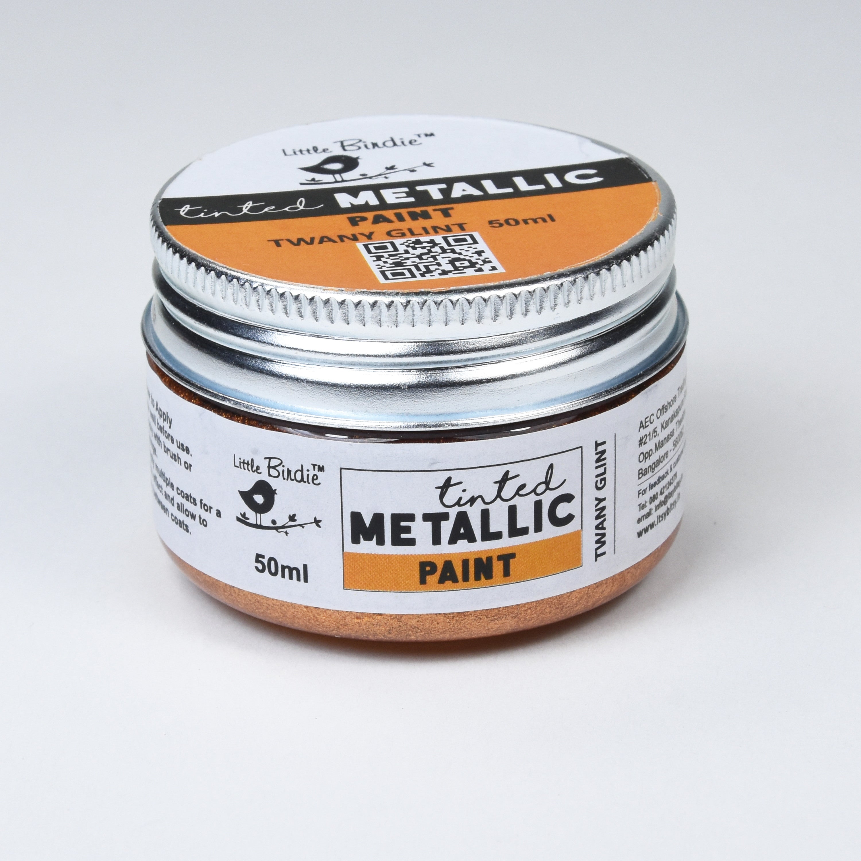 Tinted Metallic Paint Carribean Teal Bottle-50Ml