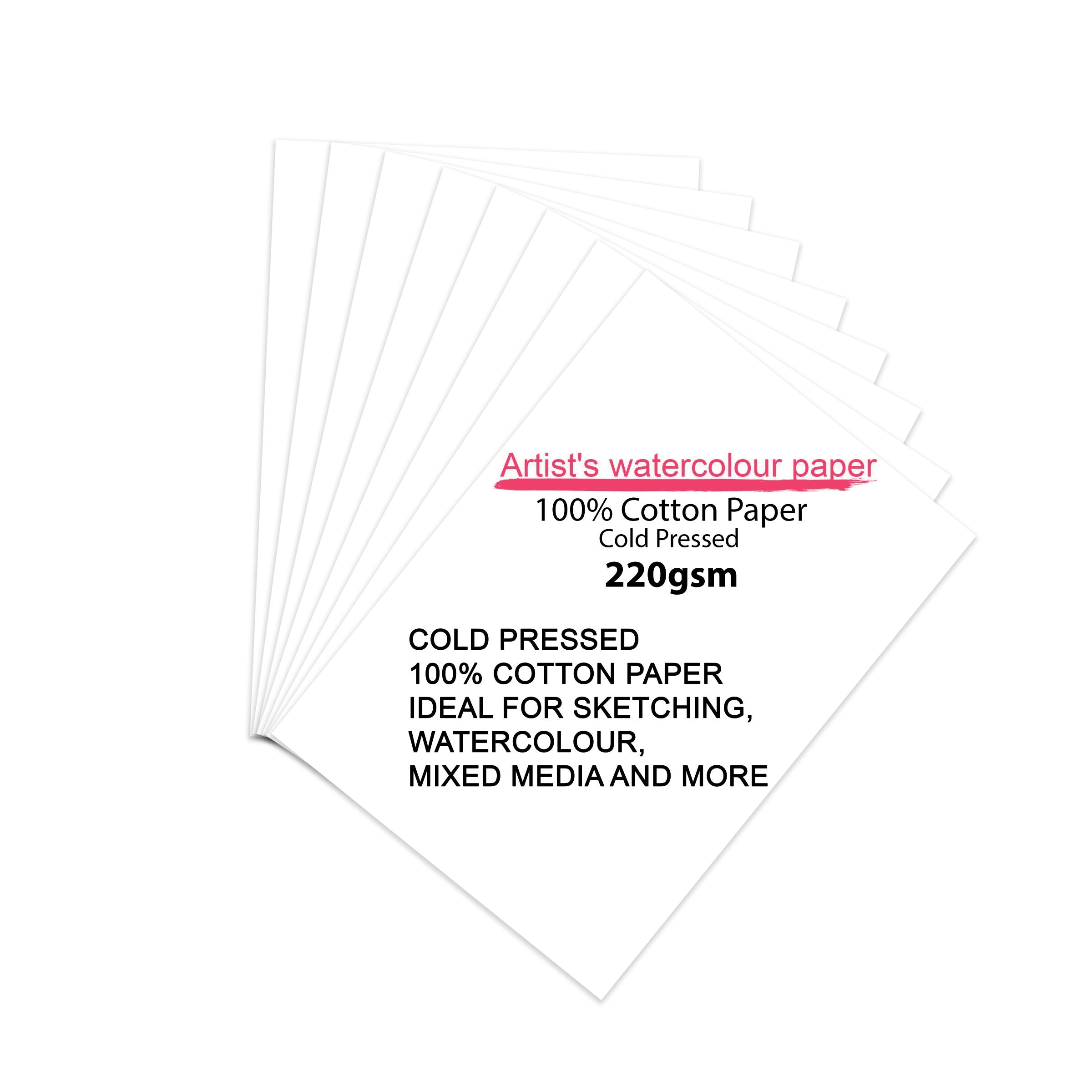 Artist`s Water Colour Paper Cold Pressed A4 Size 220 Gsm Pack Of 10 Sheets