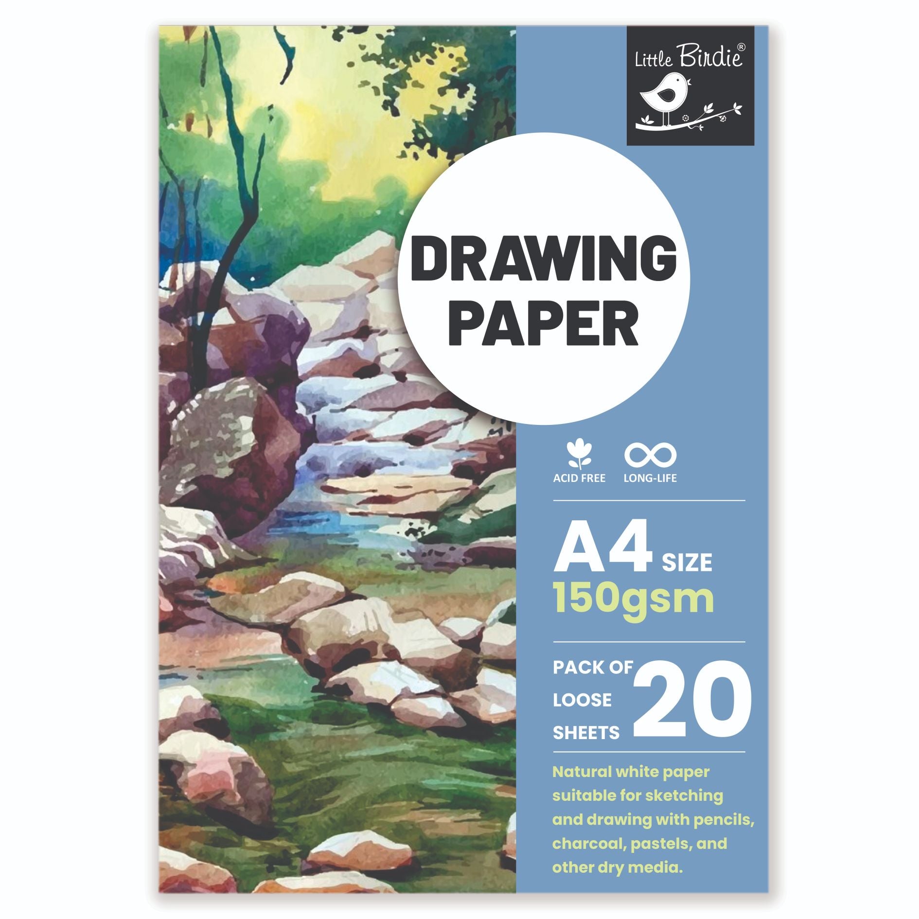 Drawing Paper A4 Size 150 Gsm Pack Of 20 Sheets