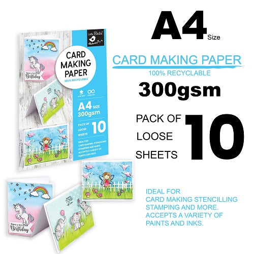 Card Making Paper A4 Size 300 Gsm Pack Of 10 Sheets Pb Lb