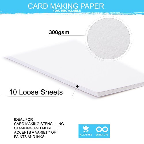 Card Making Paper A4 Size 300 Gsm Pack Of 10 Sheets Pb Lb