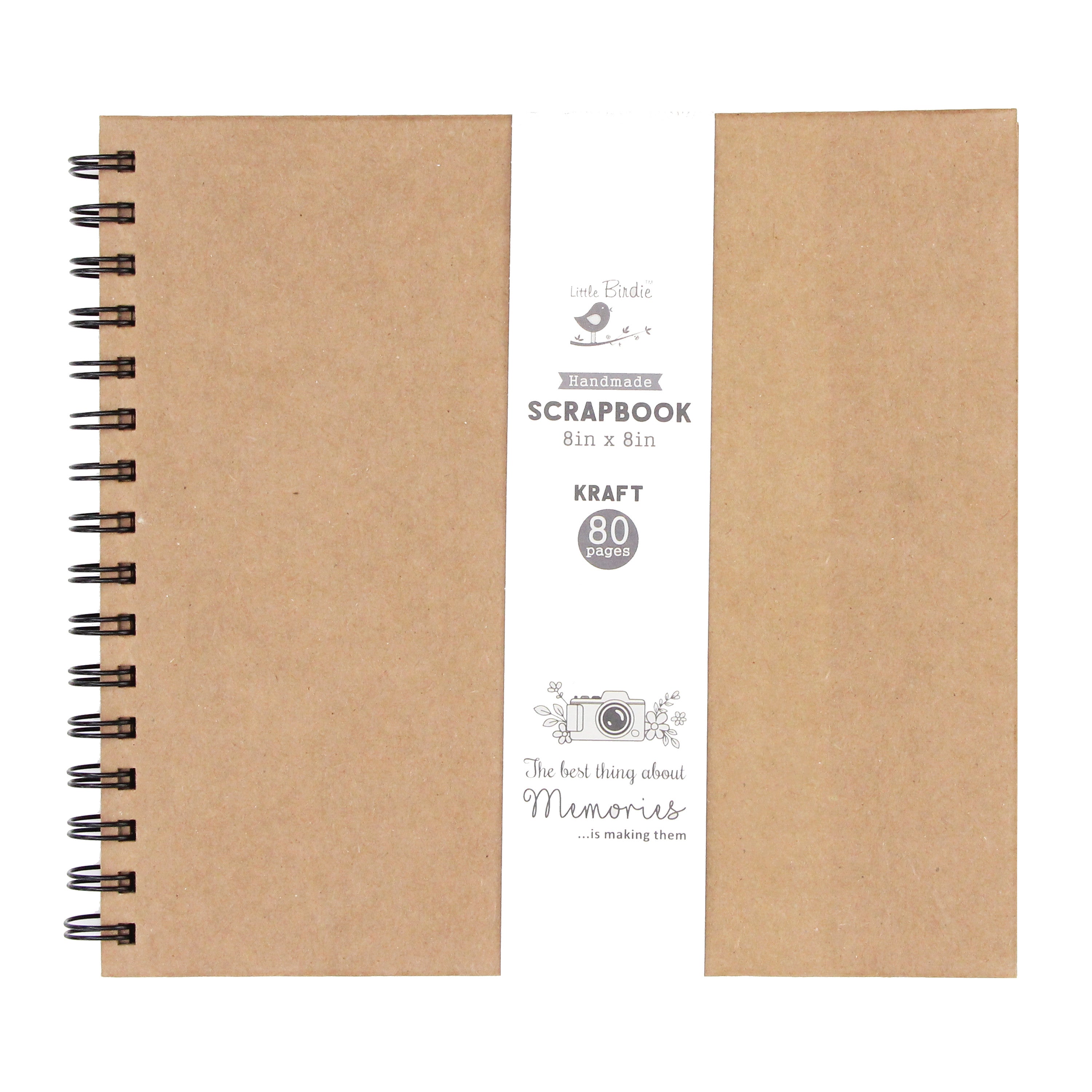 Little Birdie Kraft Scrapbook Album 8 x 8 , 80 Sheets